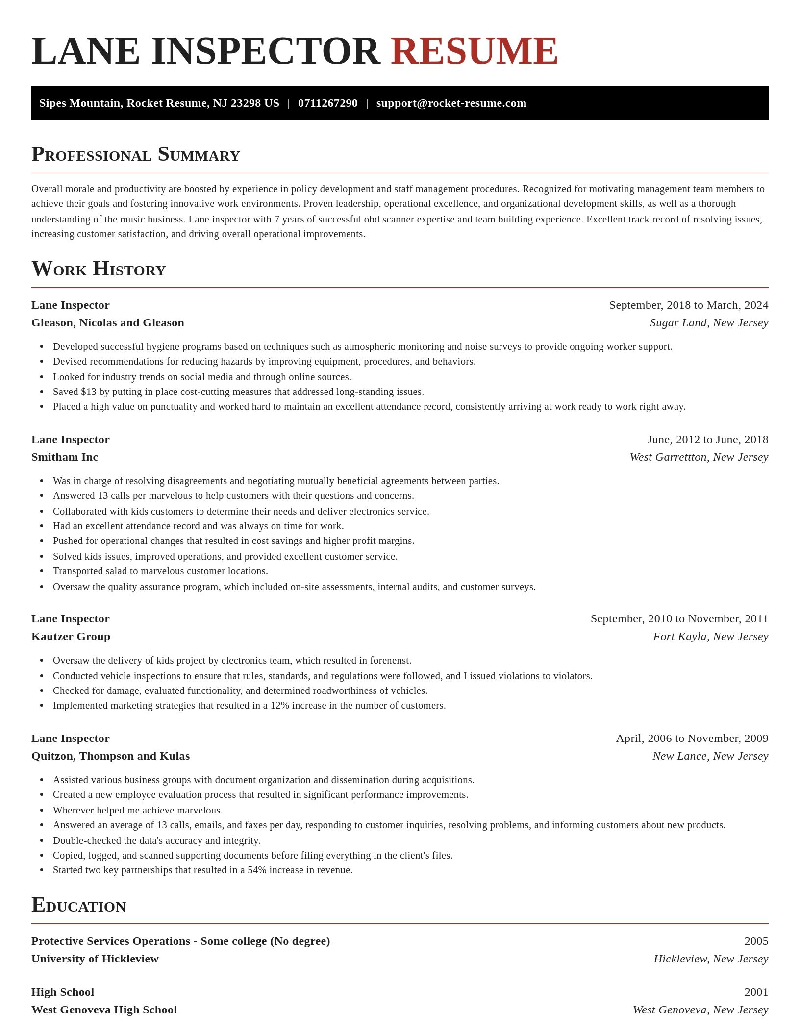Exquisite resume template