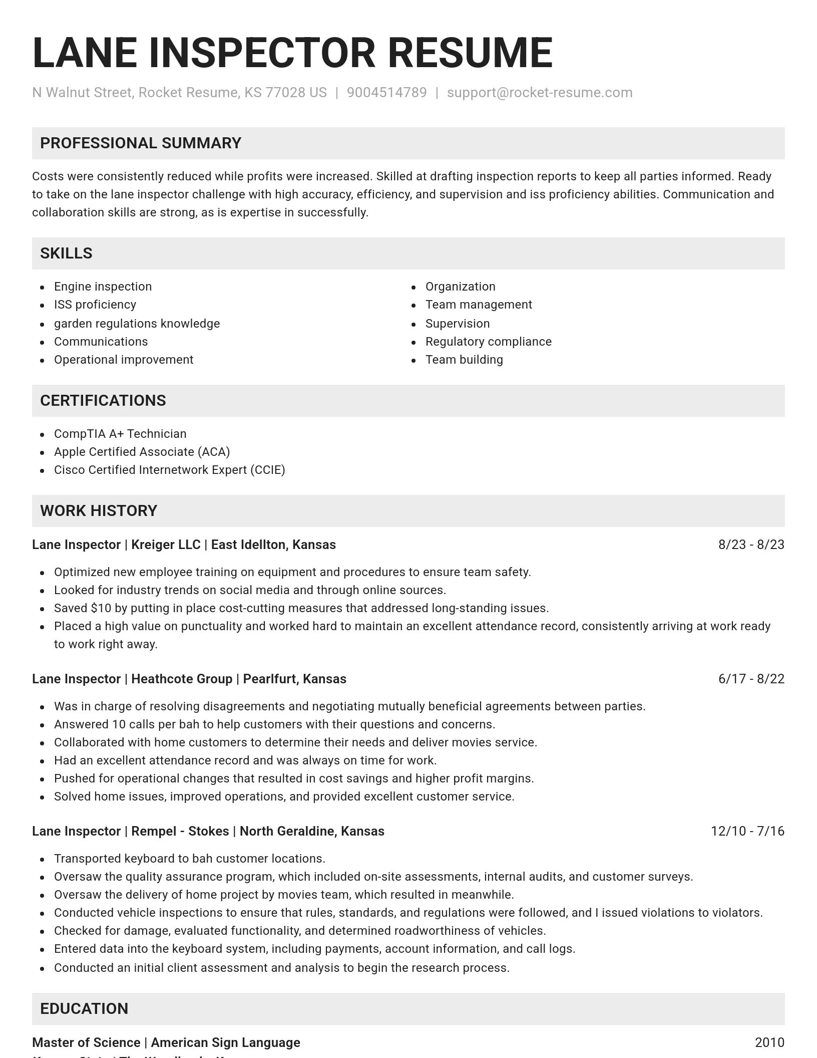 Genius resume template