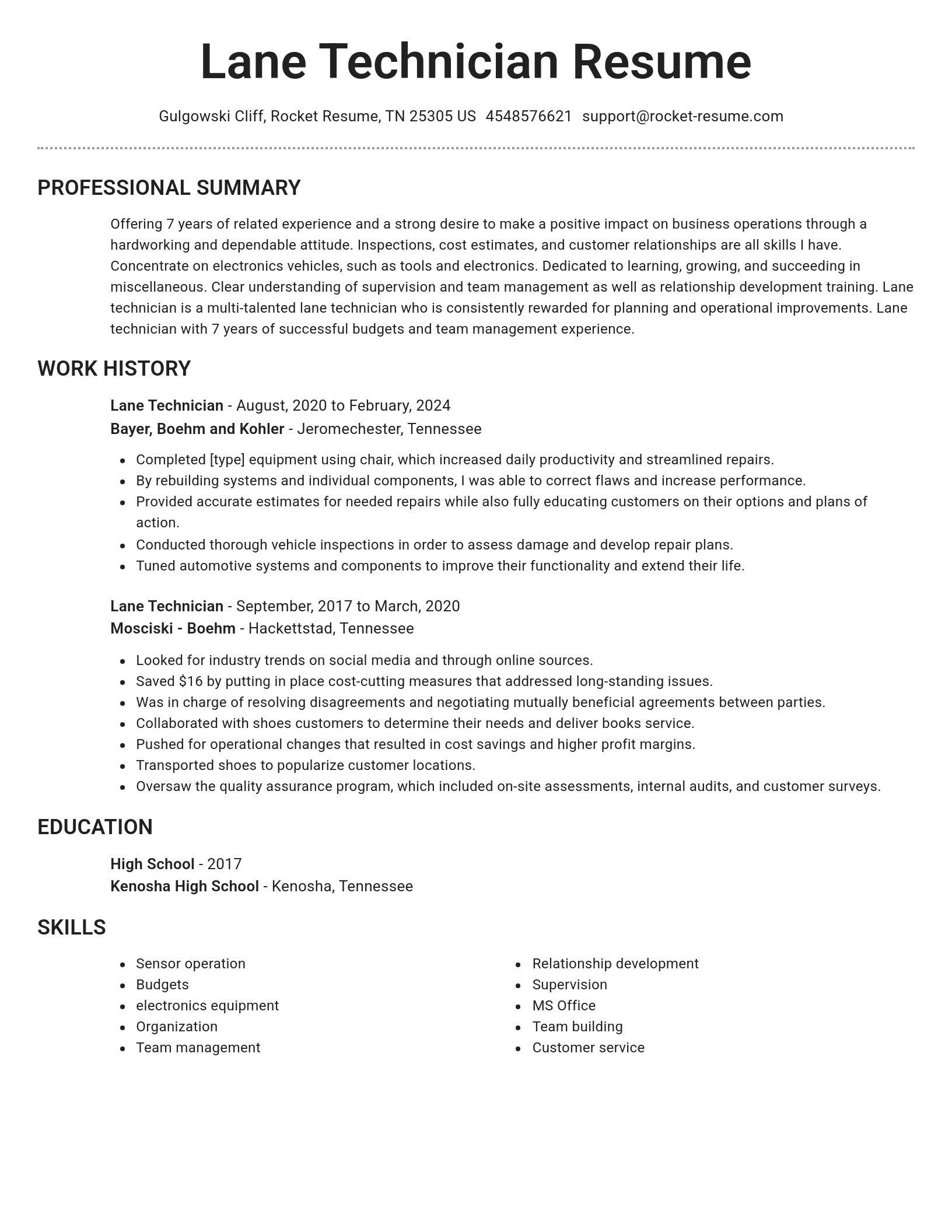 Brilliant resume template