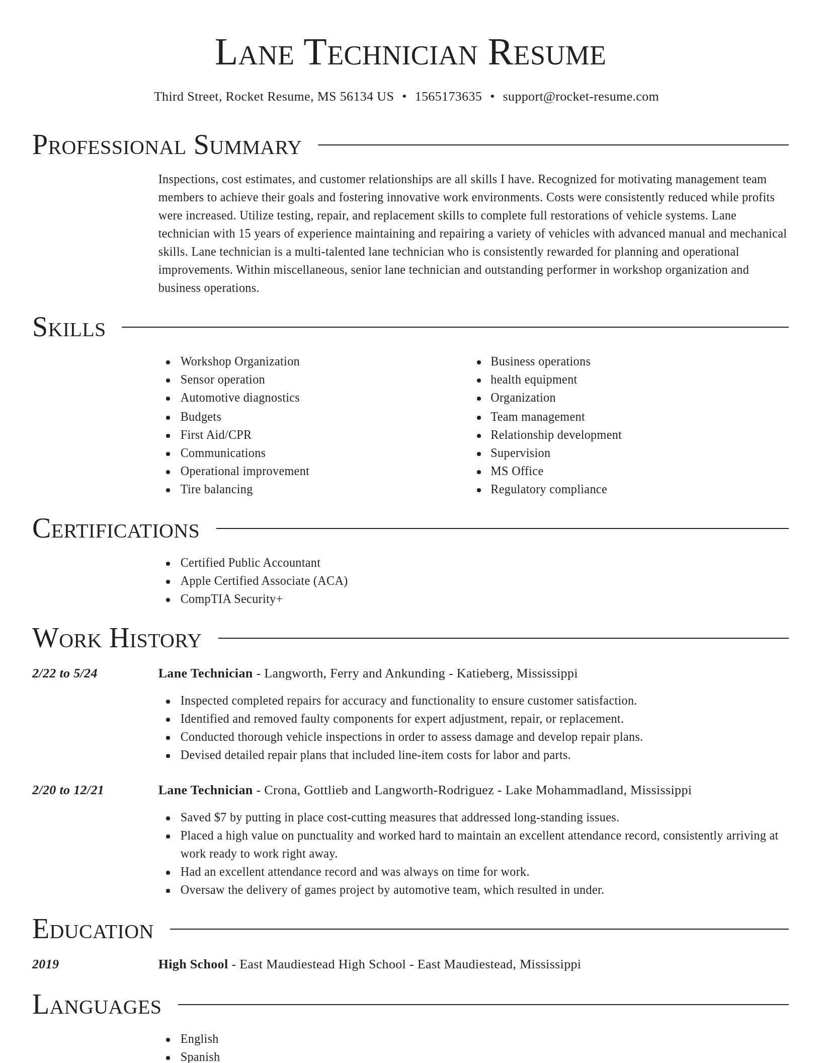 Director resume template