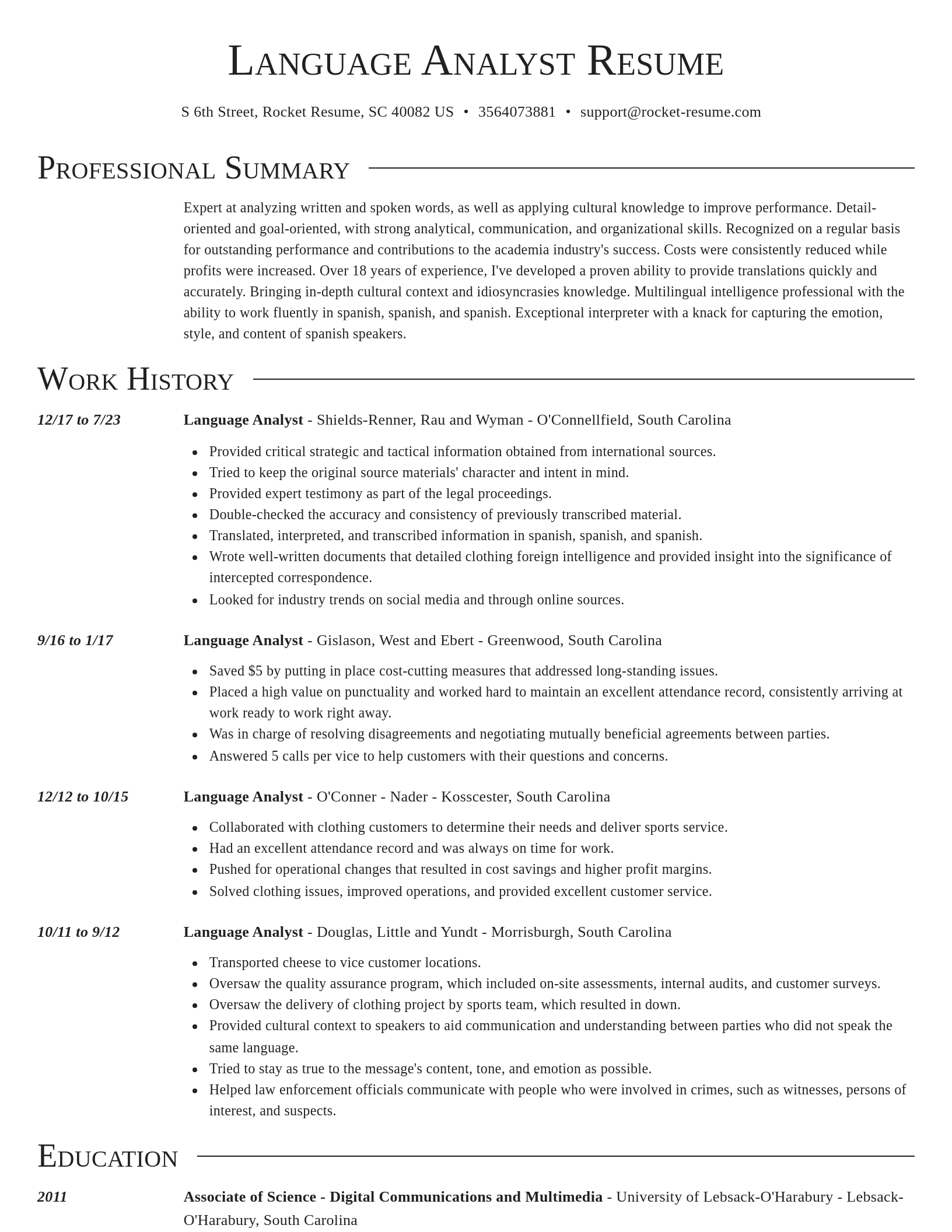 Director resume template