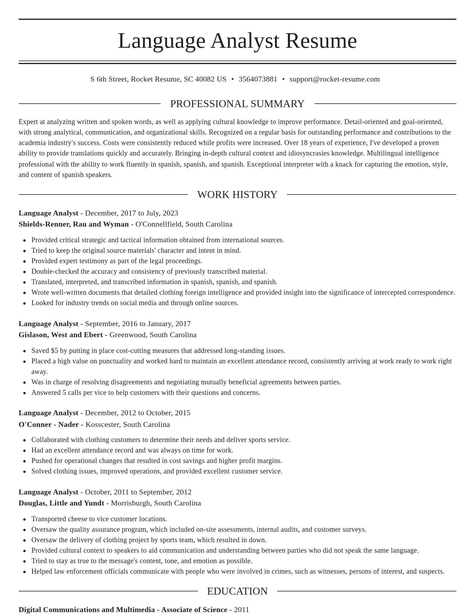 Elegant resume template