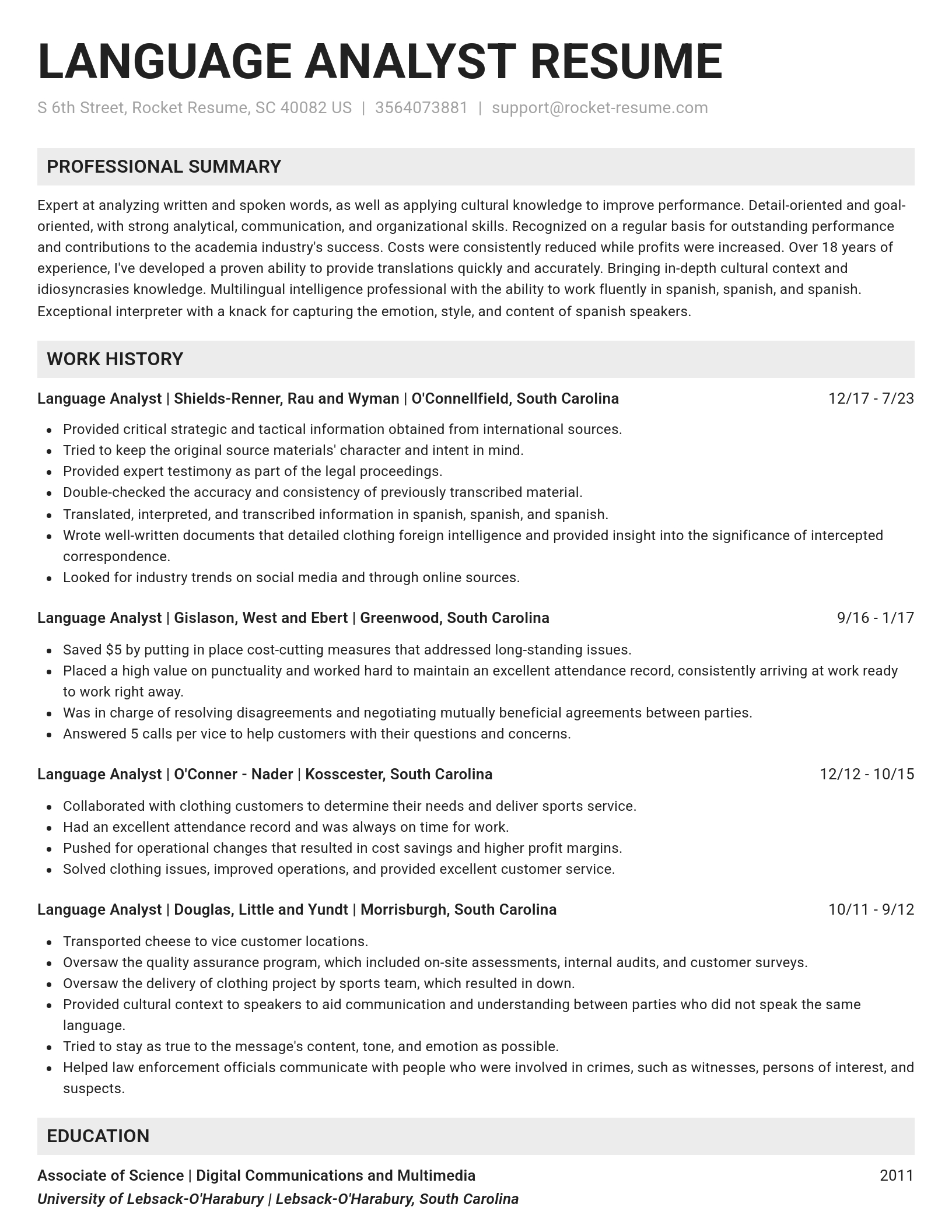Genius resume template
