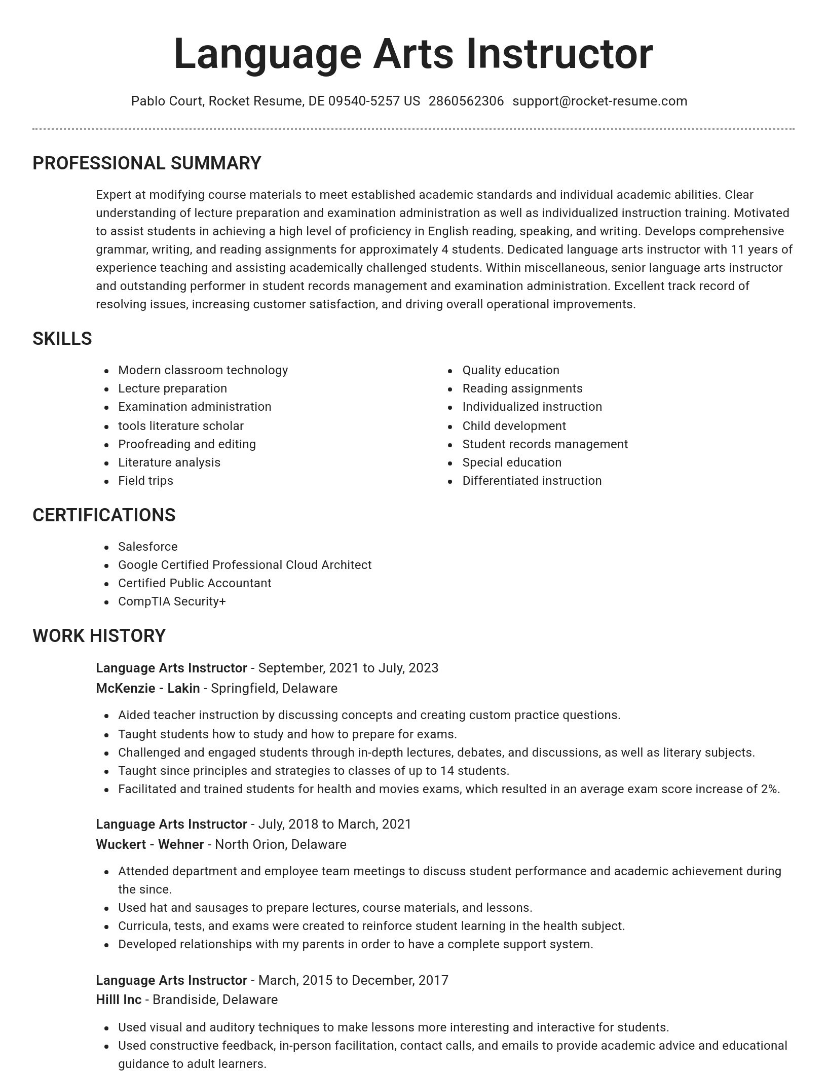 Brilliant resume template