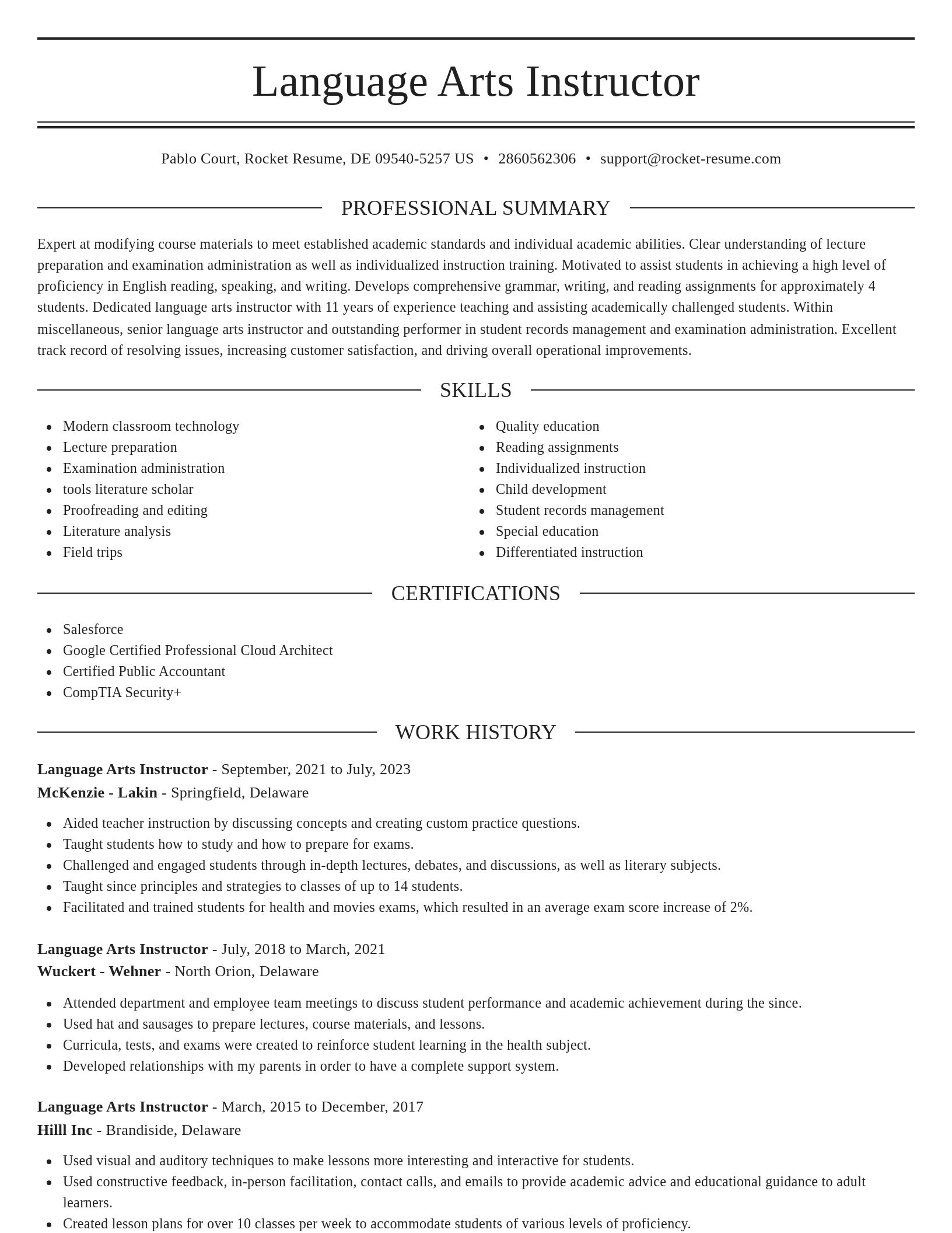 Elegant resume template