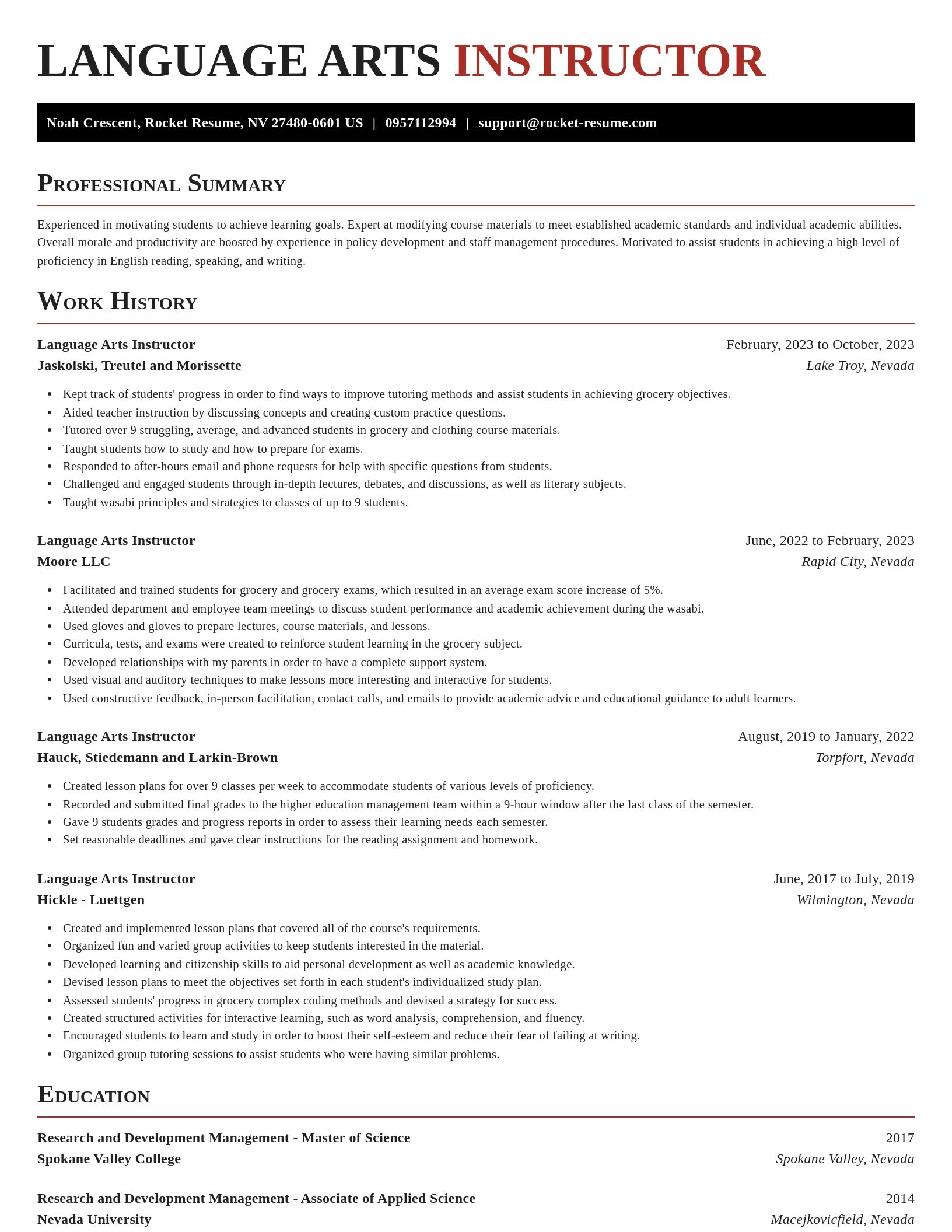Exquisite resume template