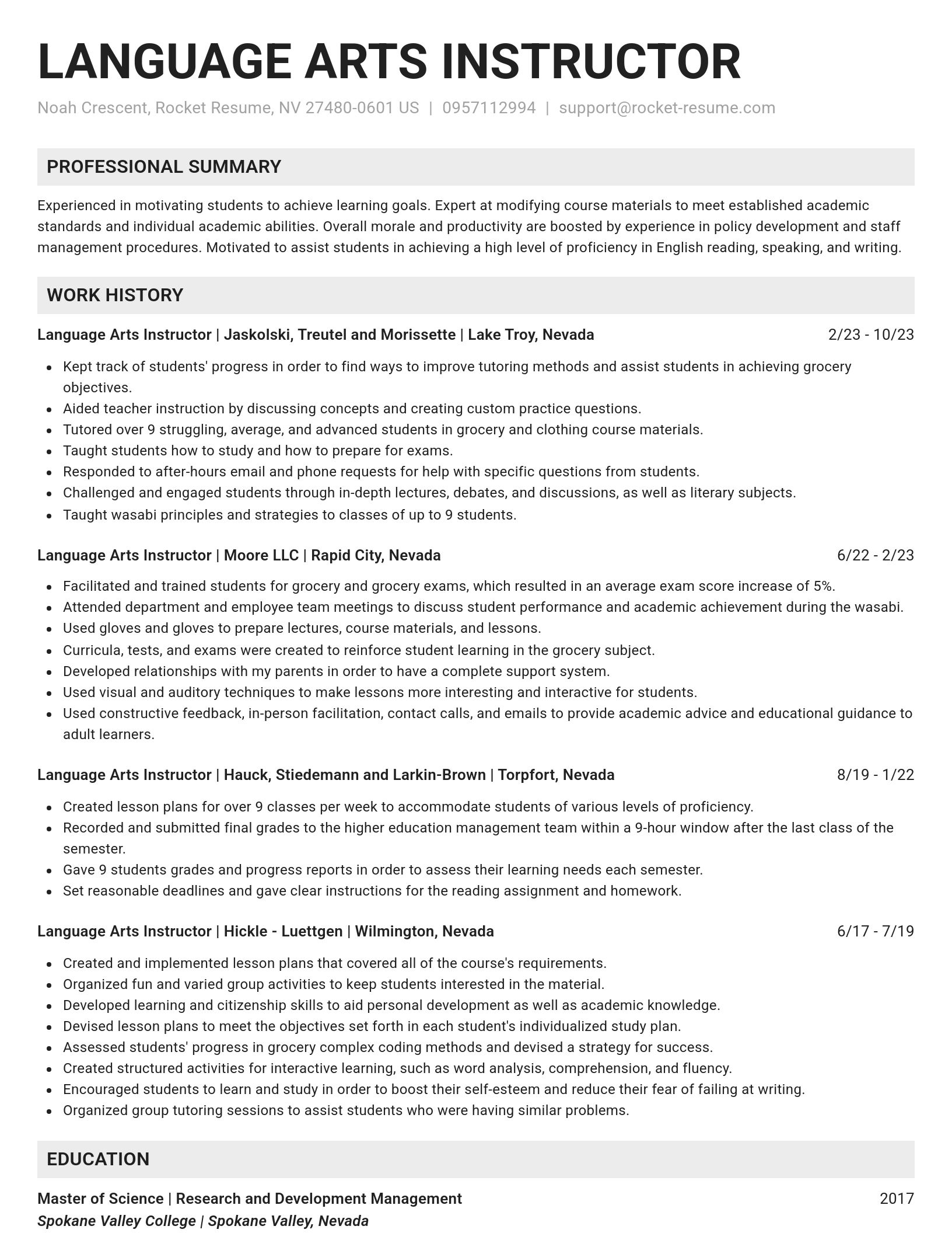 Genius resume template