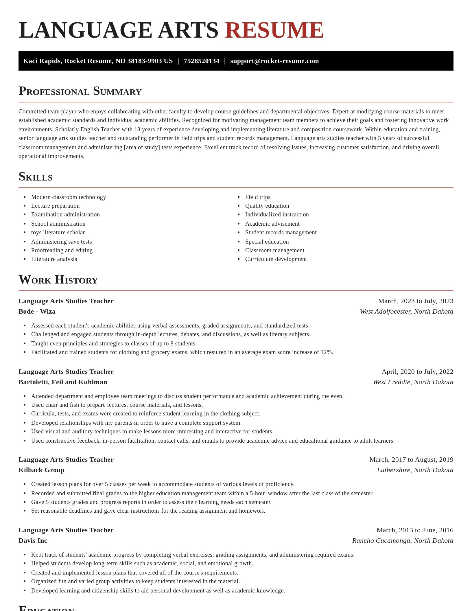 Exquisite resume template