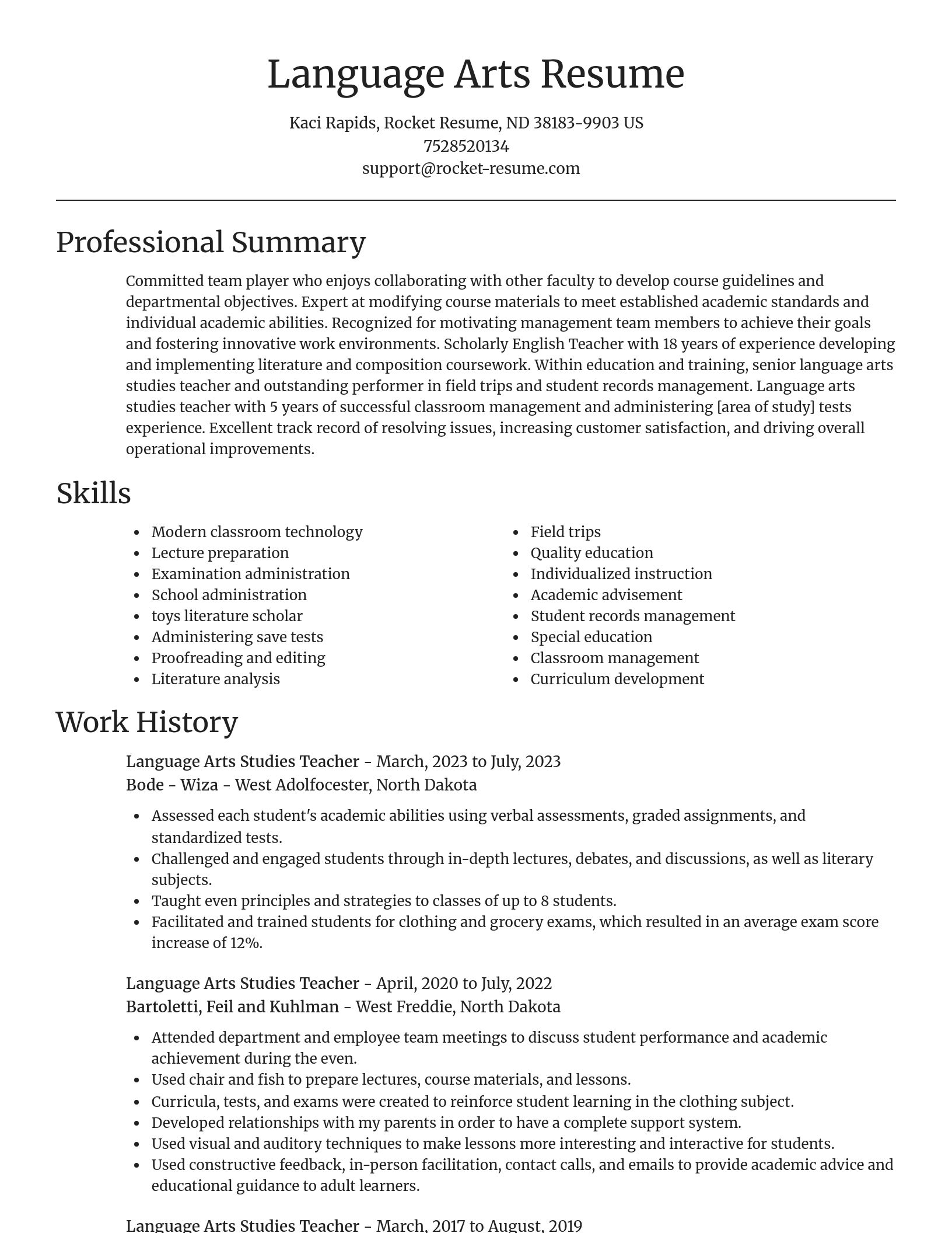 Focal Point resume template