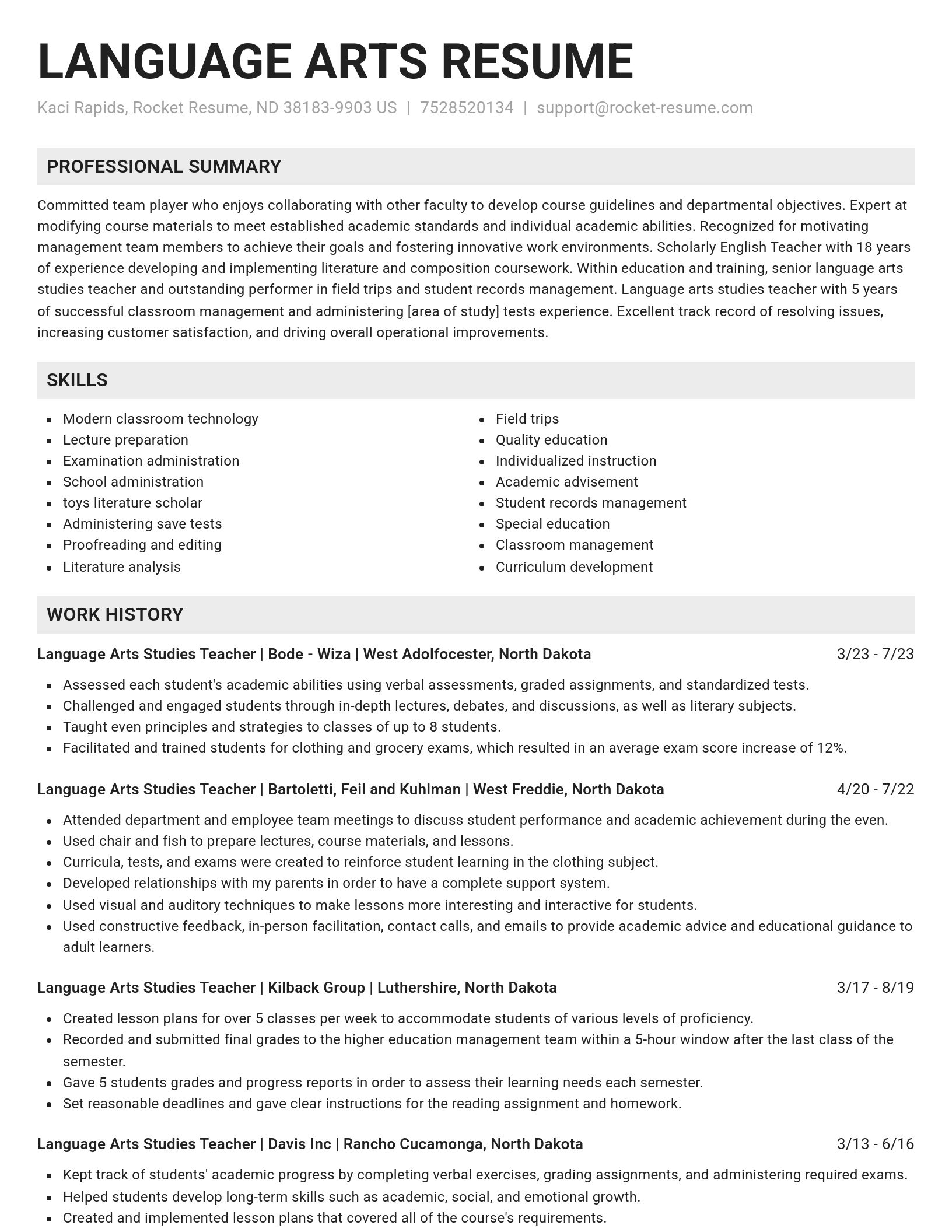Genius resume template