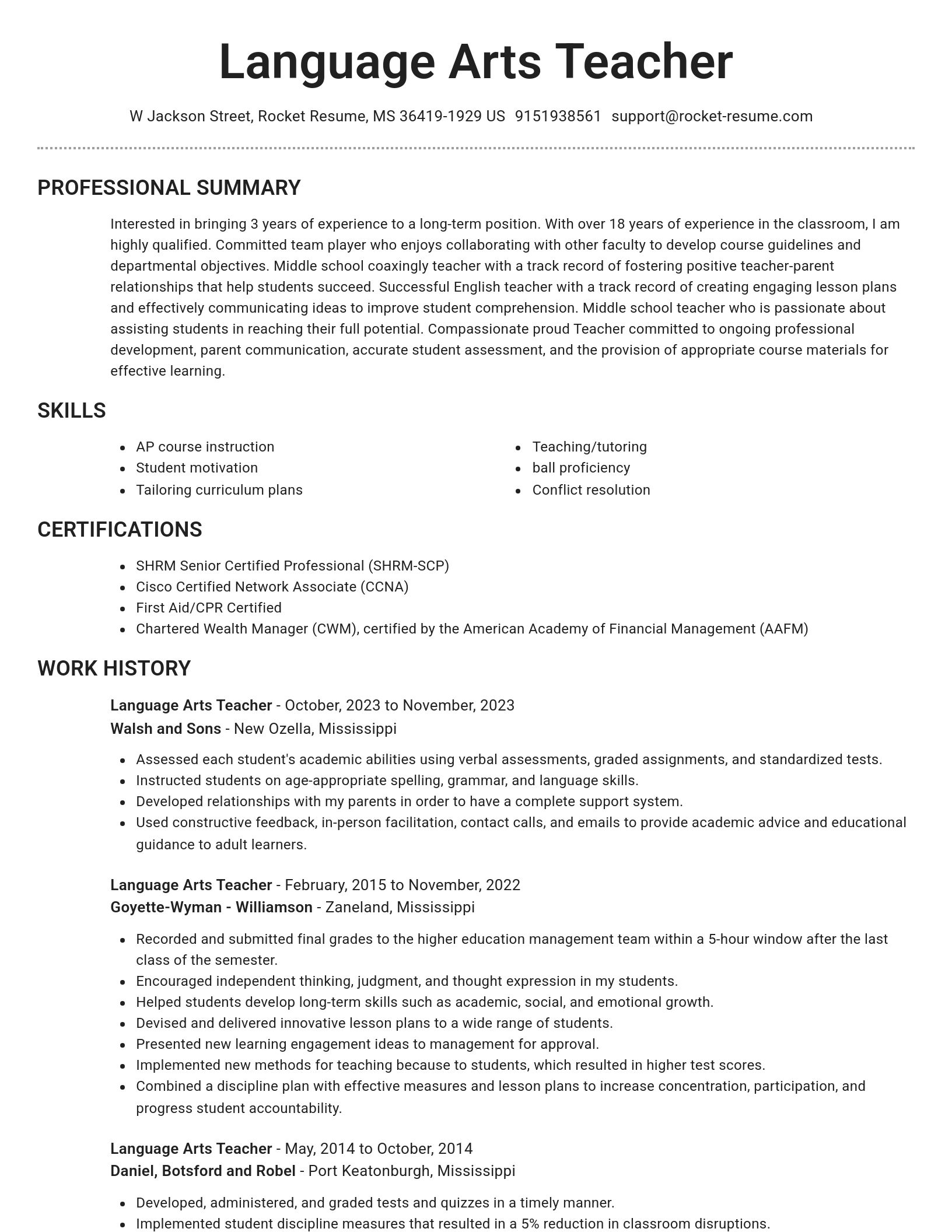 Brilliant resume template