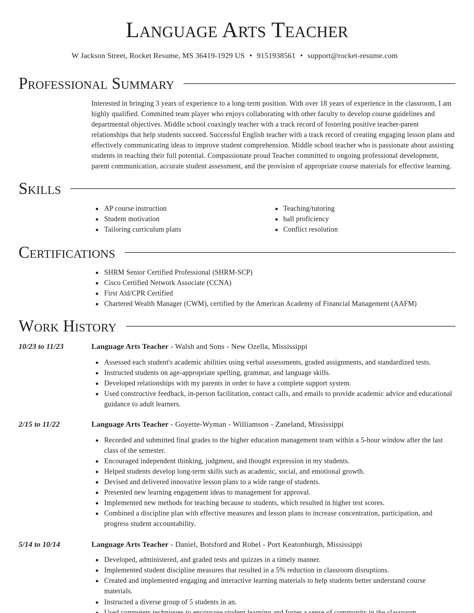 Director resume template