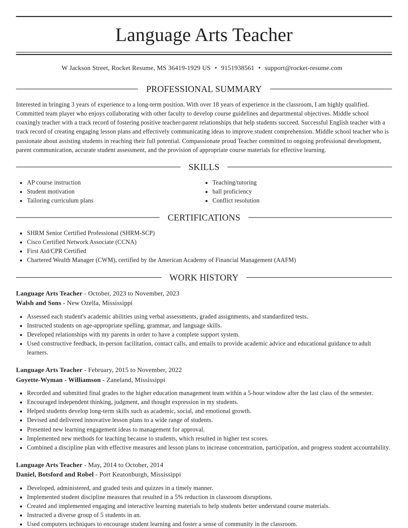 Elegant resume template