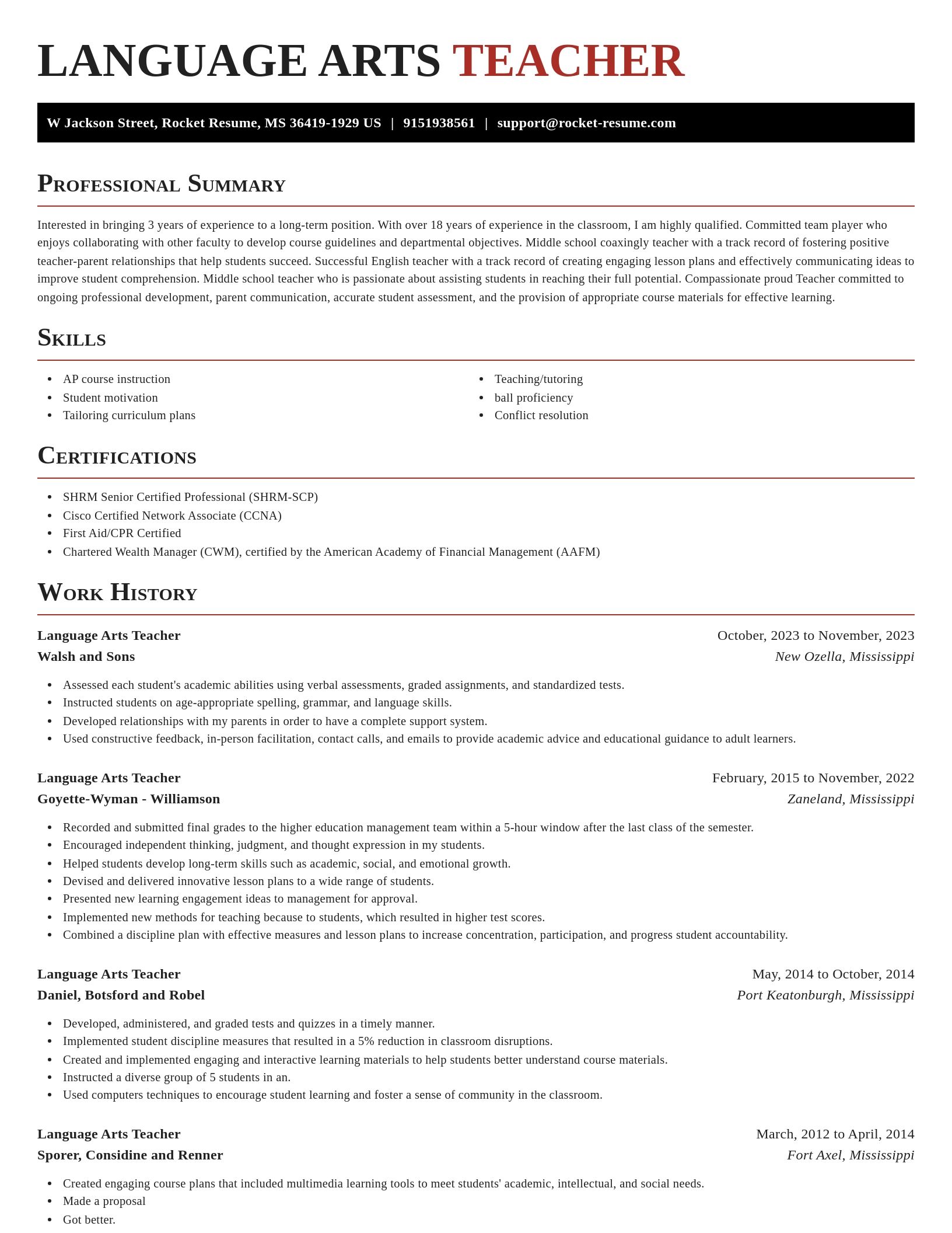 Exquisite resume template
