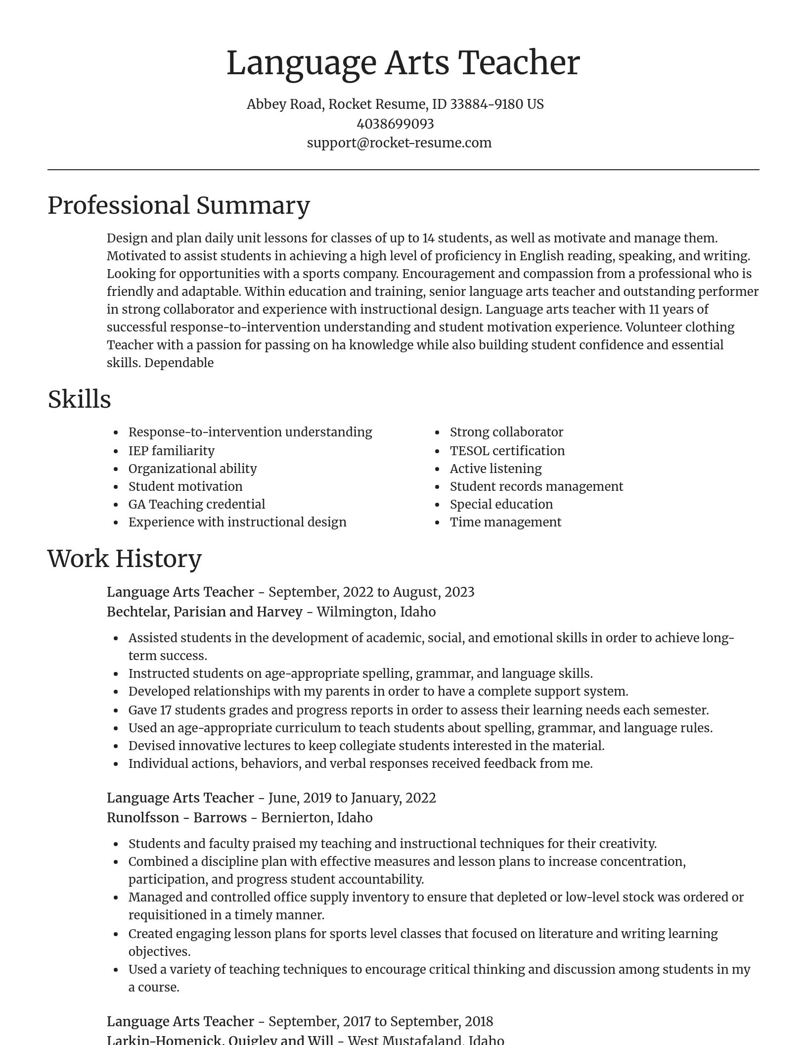 Focal Point resume template