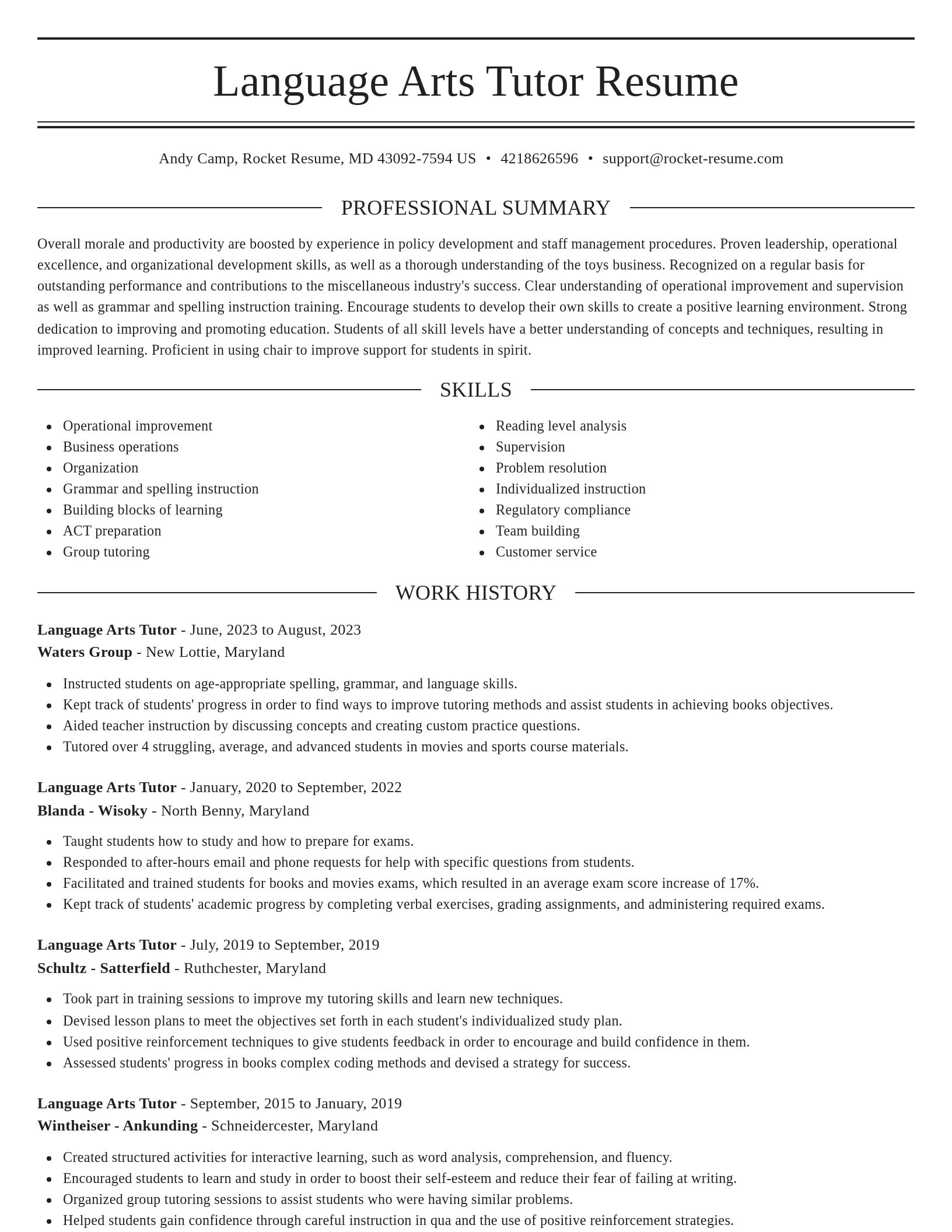 Elegant resume template