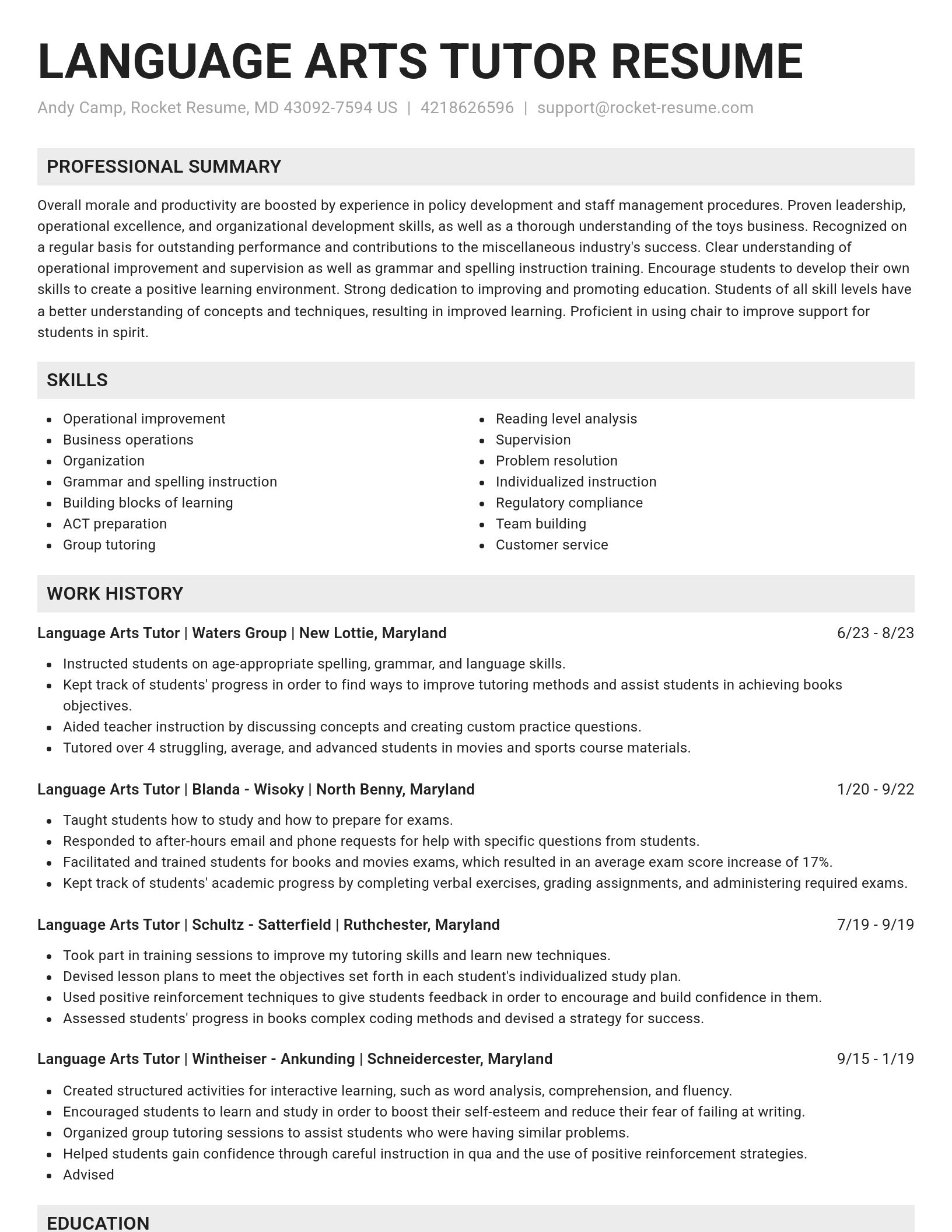 Genius resume template