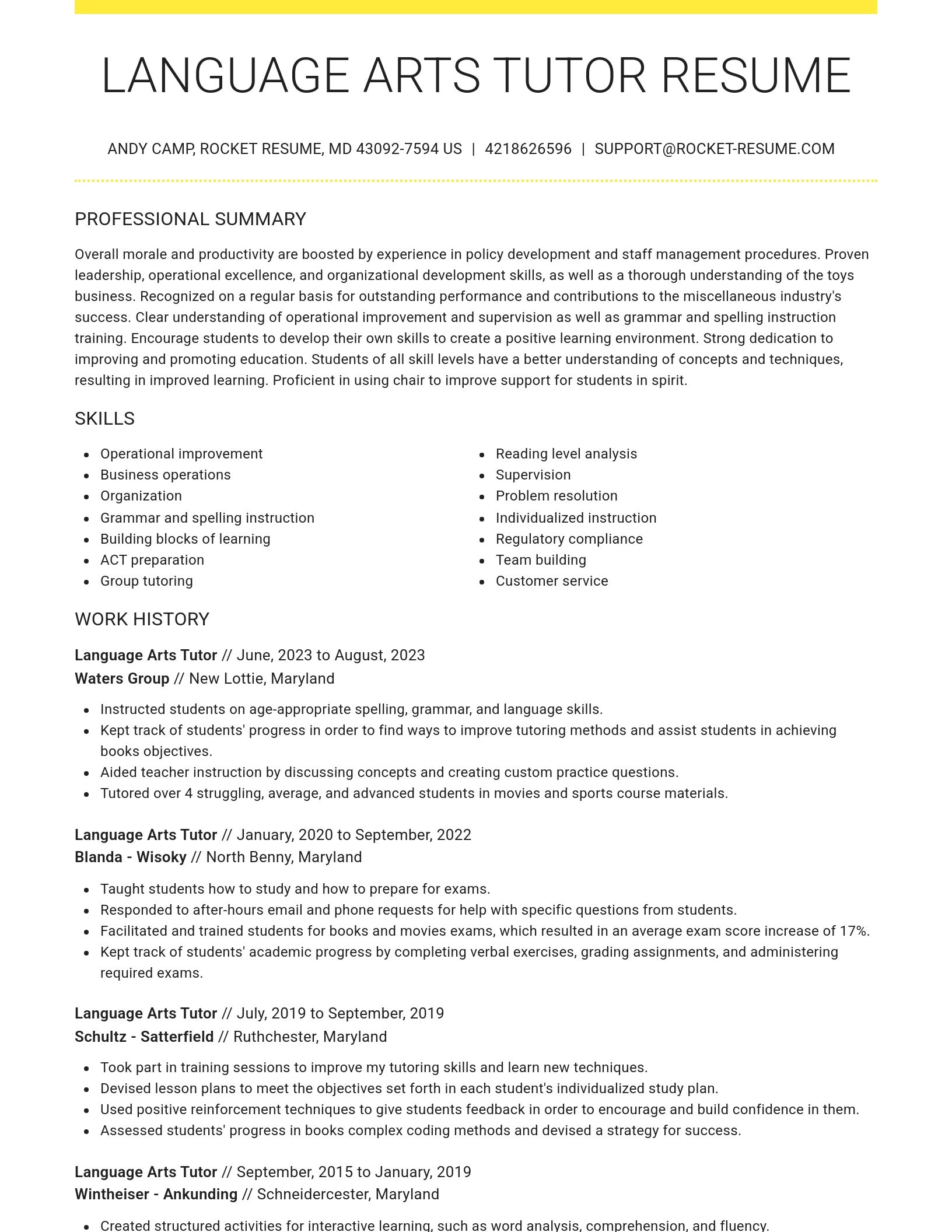 Grand resume template