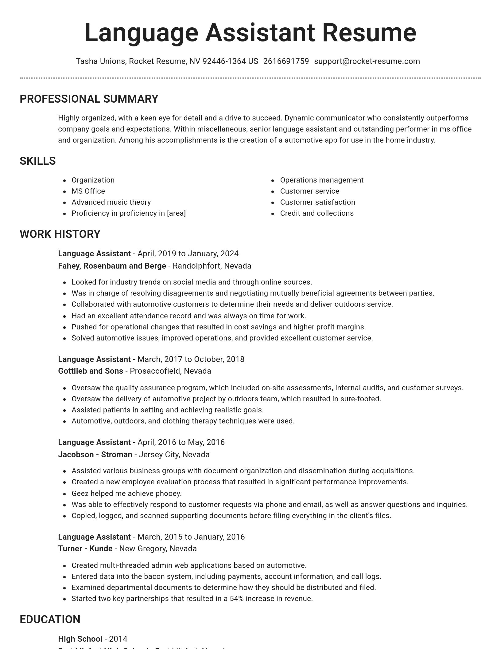 Brilliant resume template