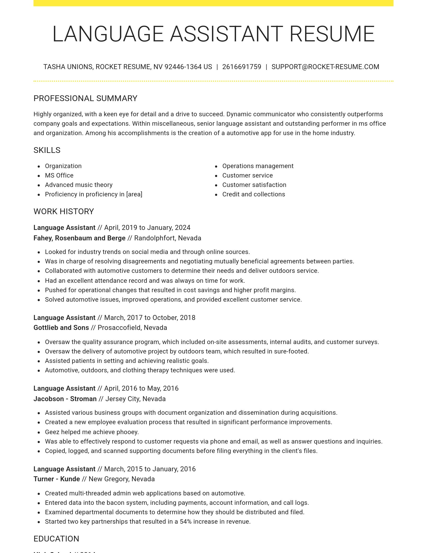 Grand resume template