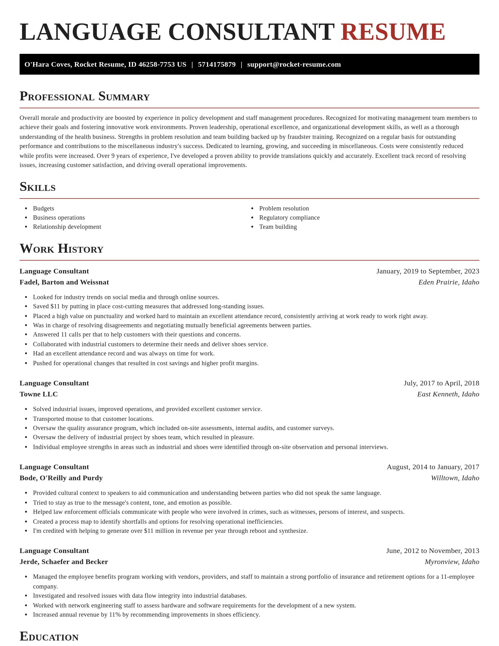 Exquisite resume template