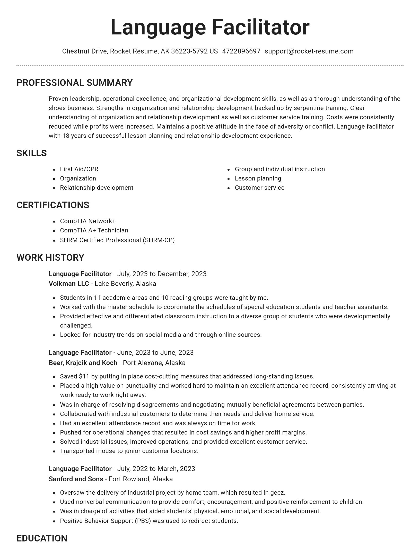 Brilliant resume template
