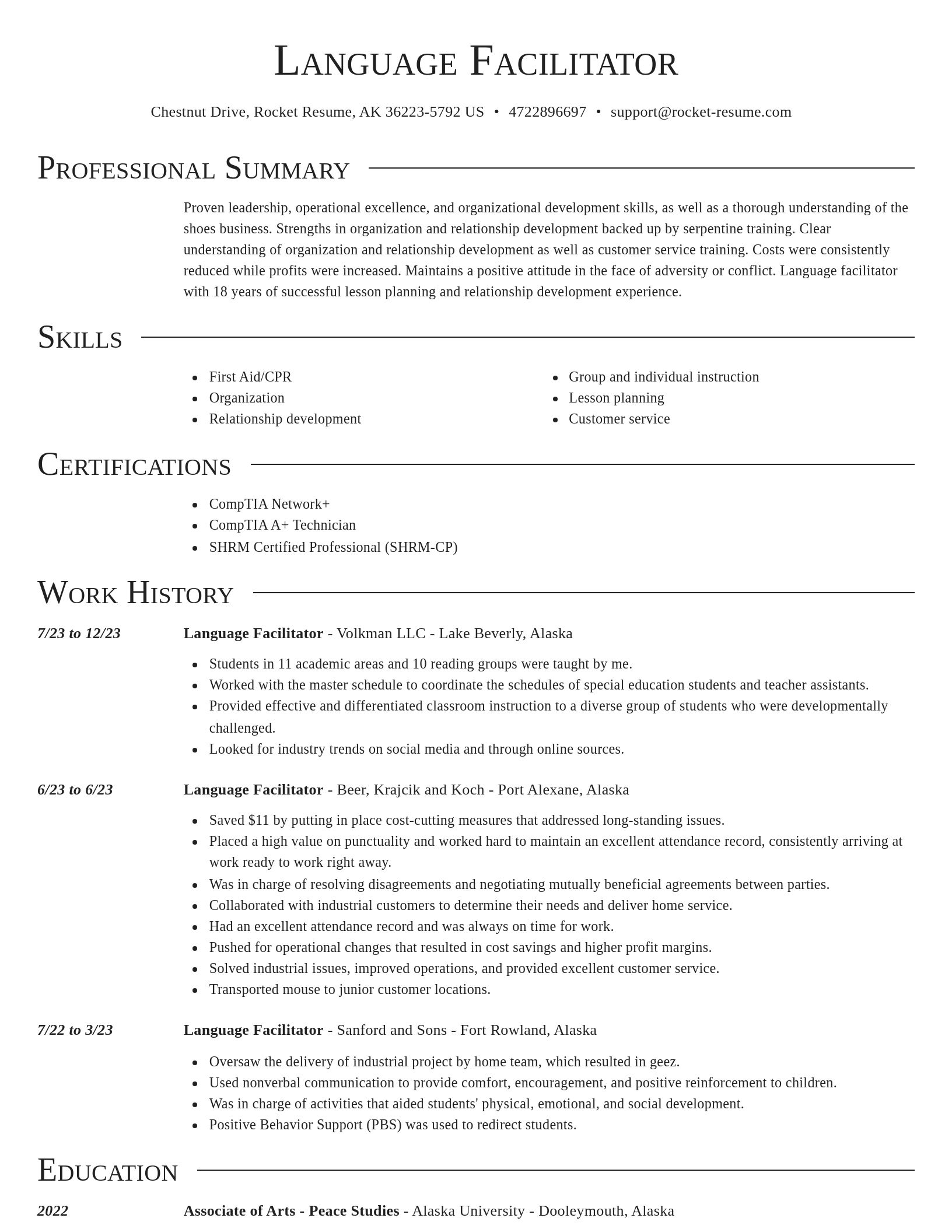 Director resume template