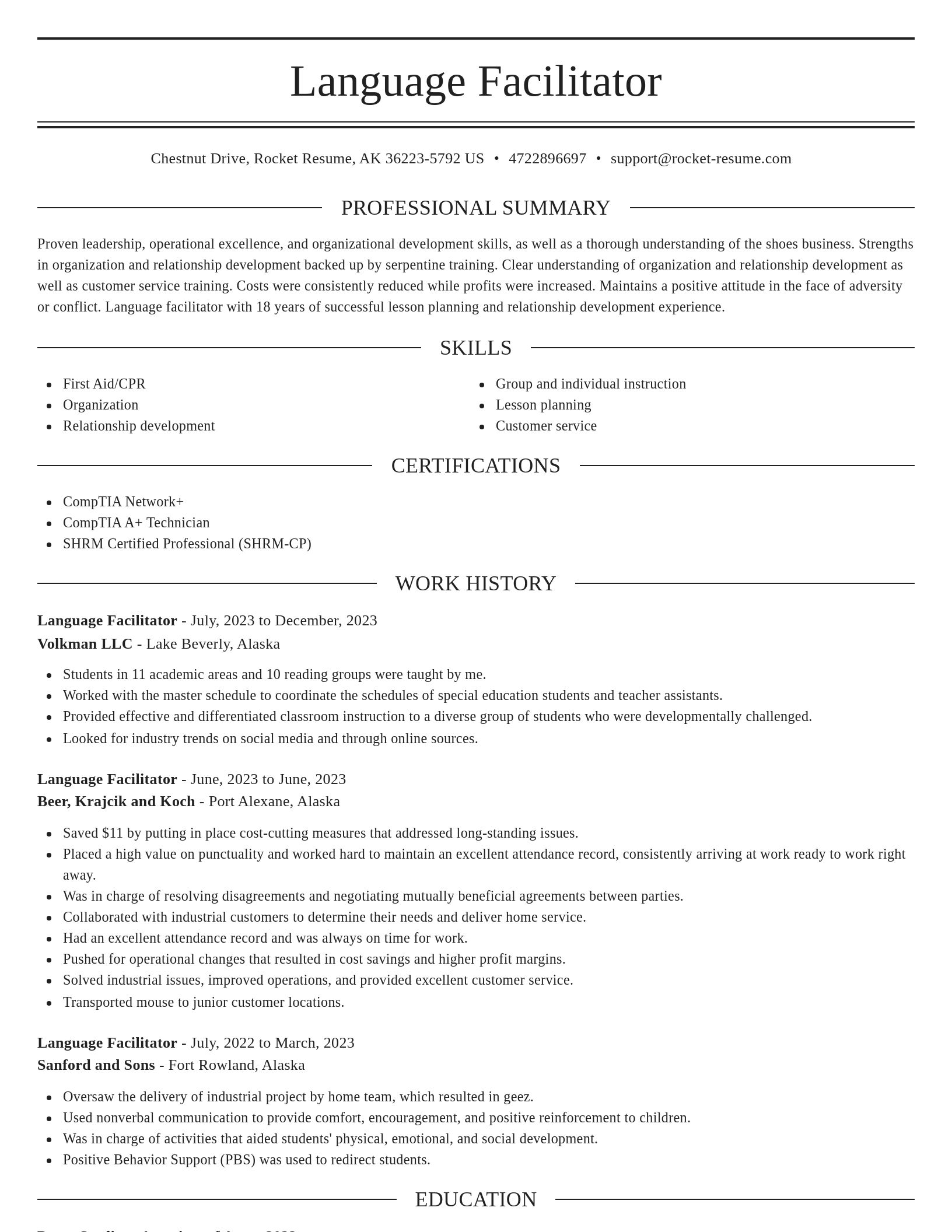 Elegant resume template