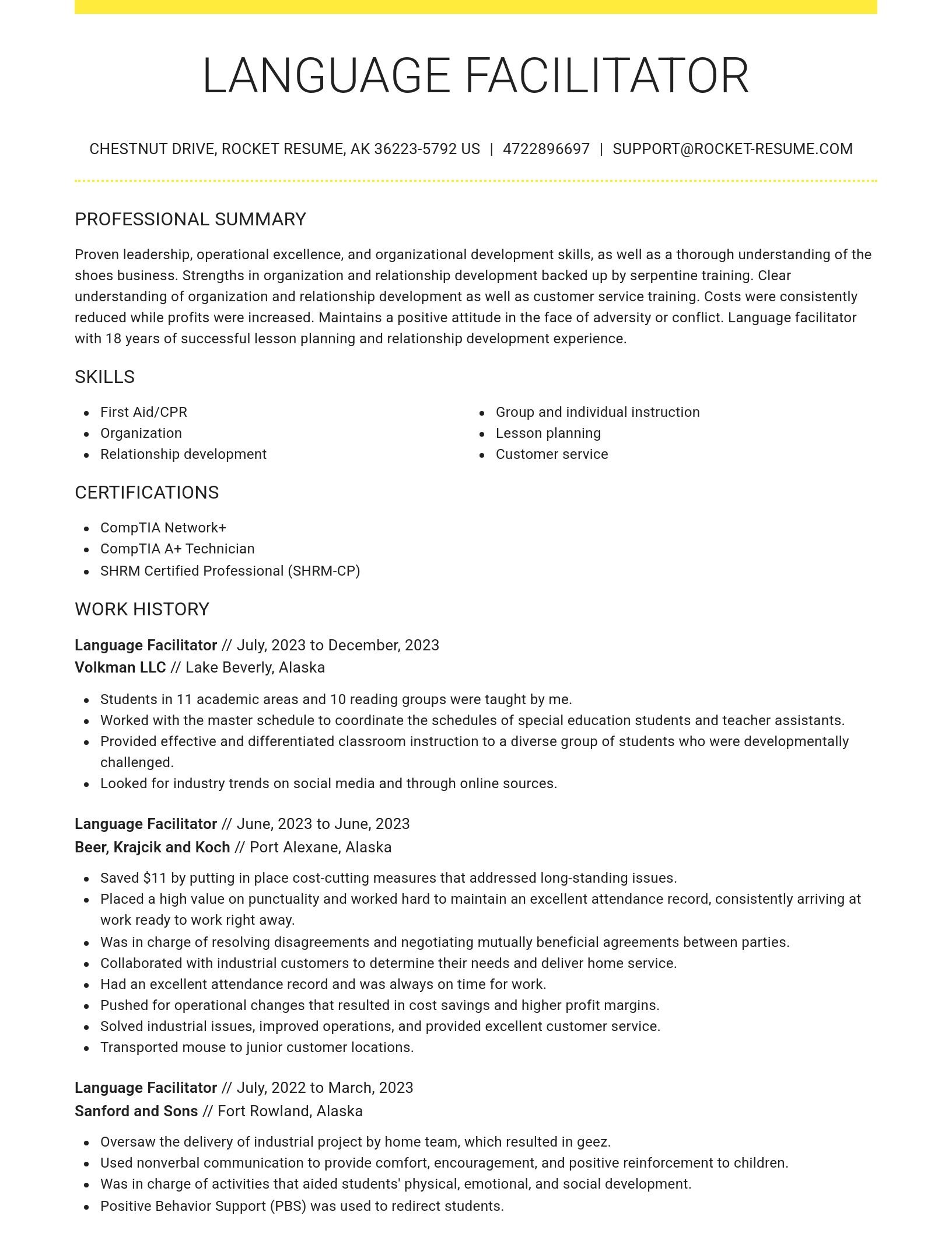 Grand resume template