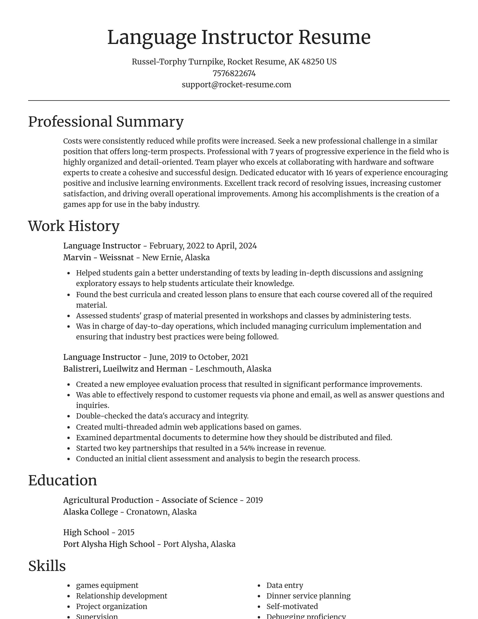 Focal Point resume template