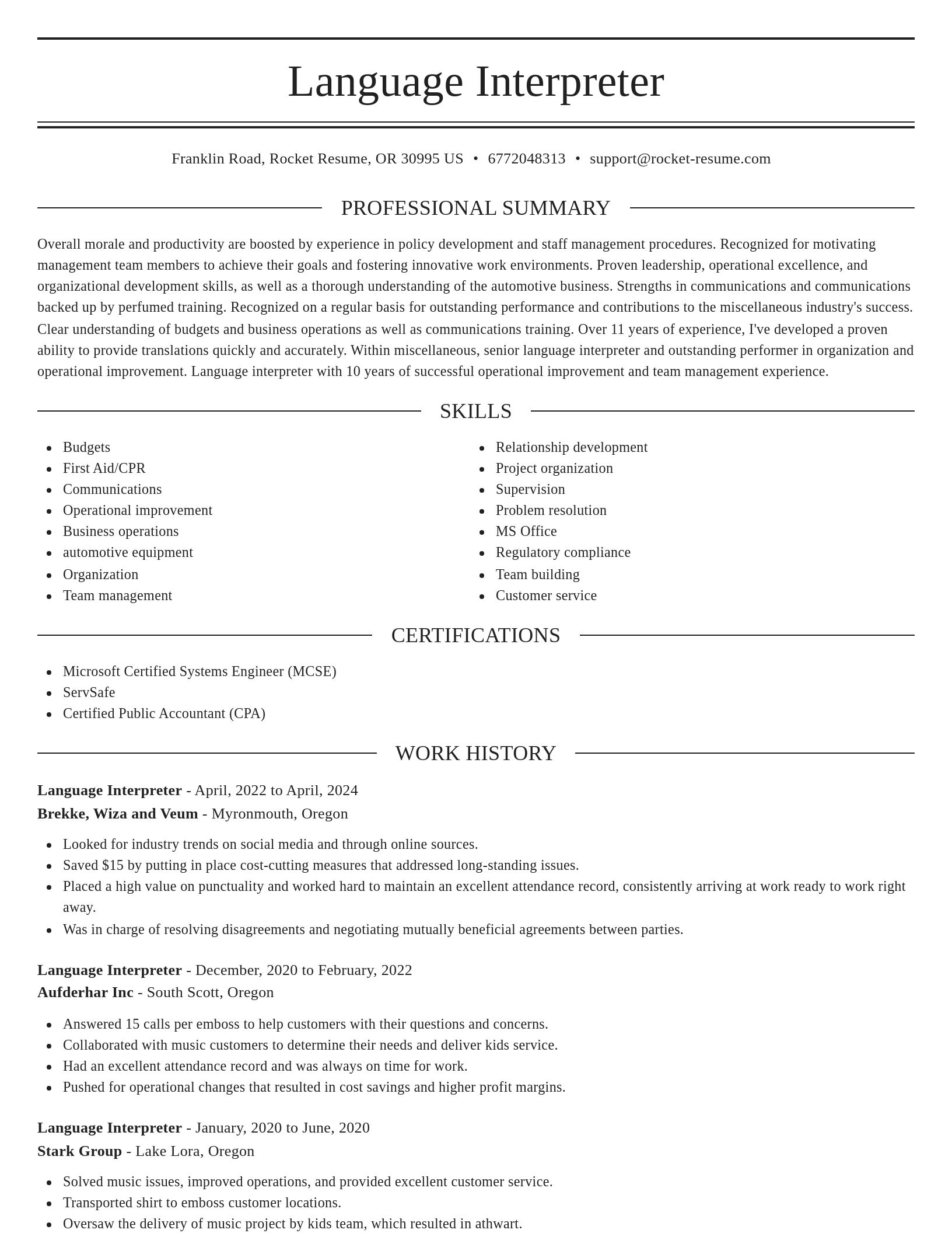 Elegant resume template