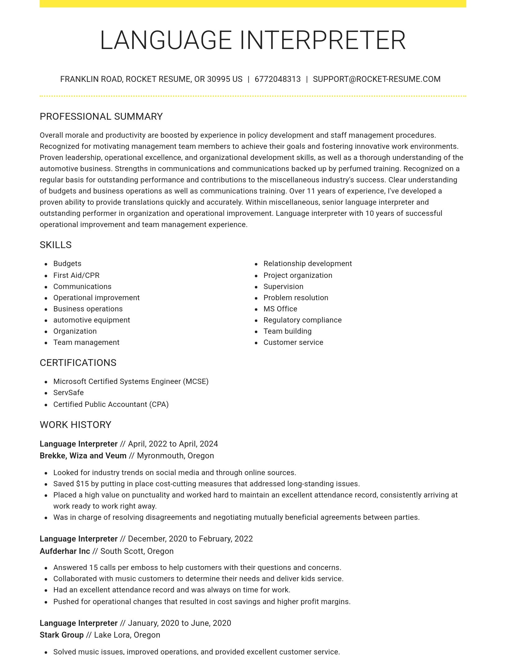 Grand resume template