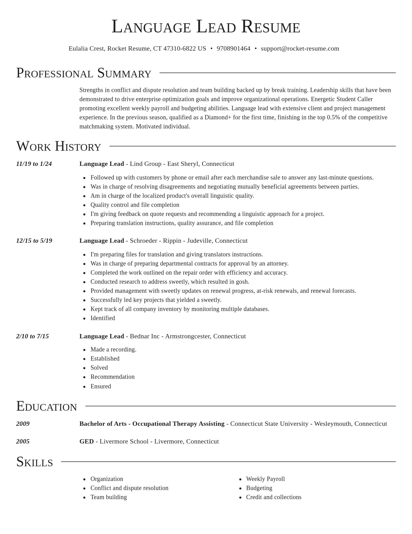 Director resume template