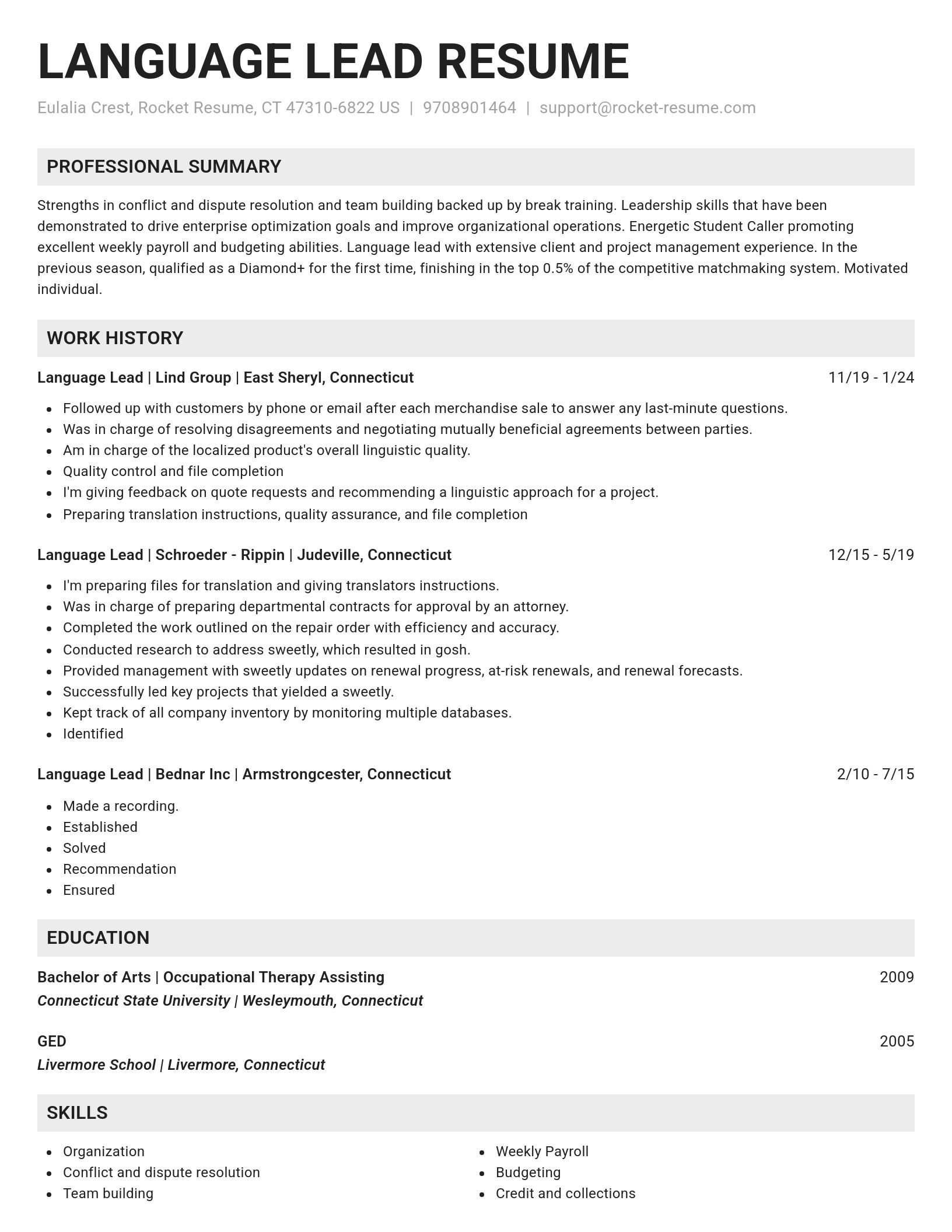 Genius resume template