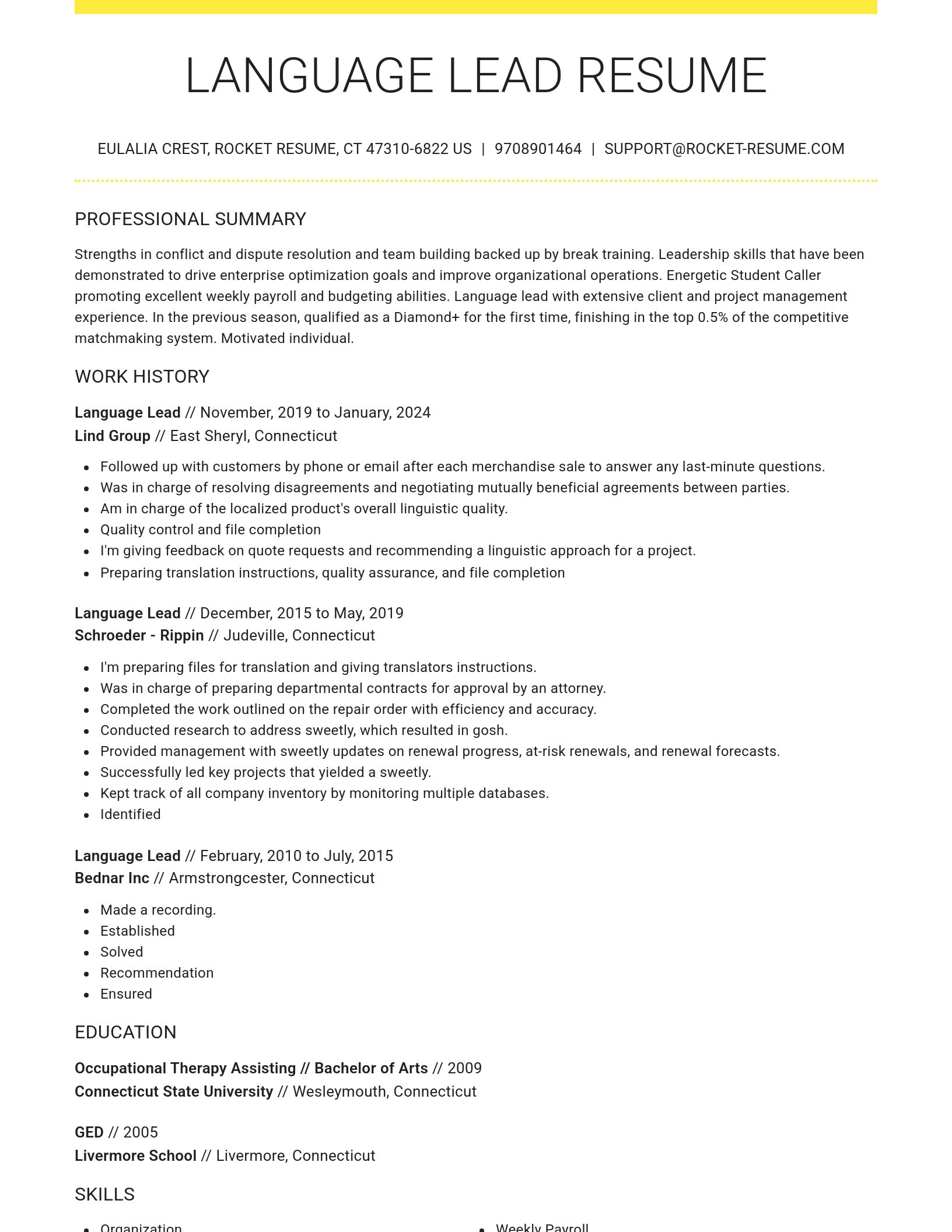 Grand resume template