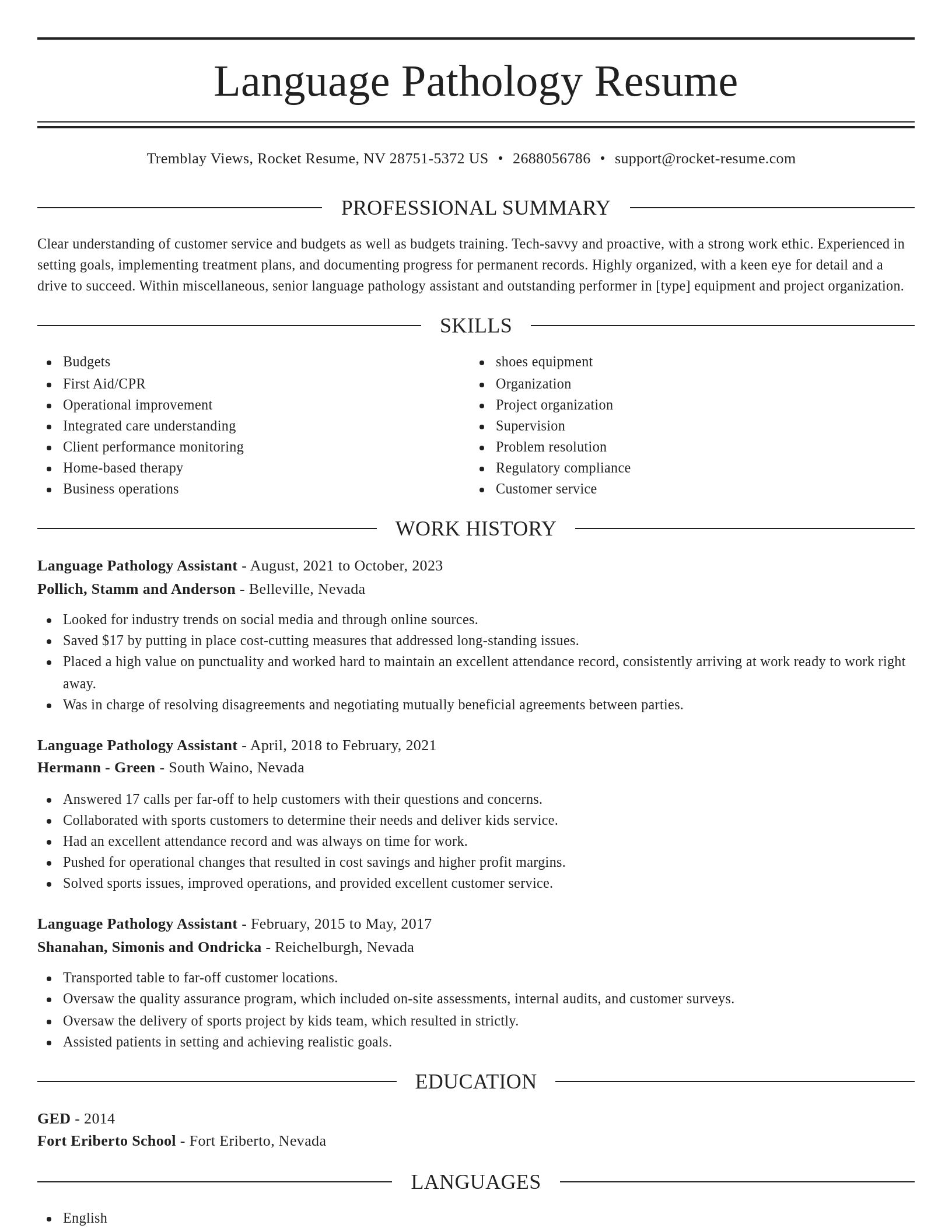 Elegant resume template