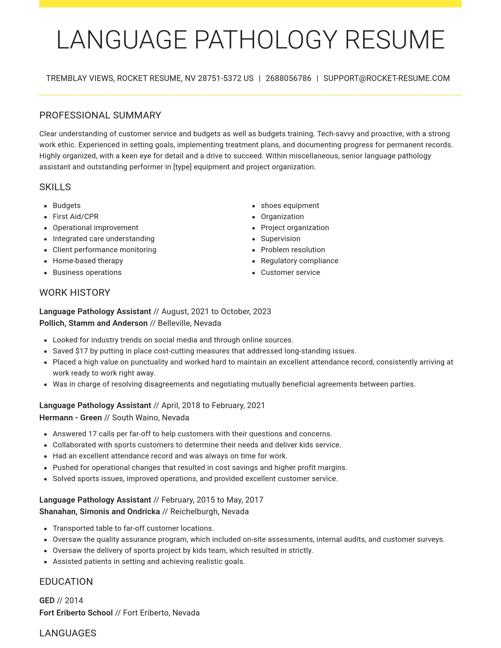 Grand resume template