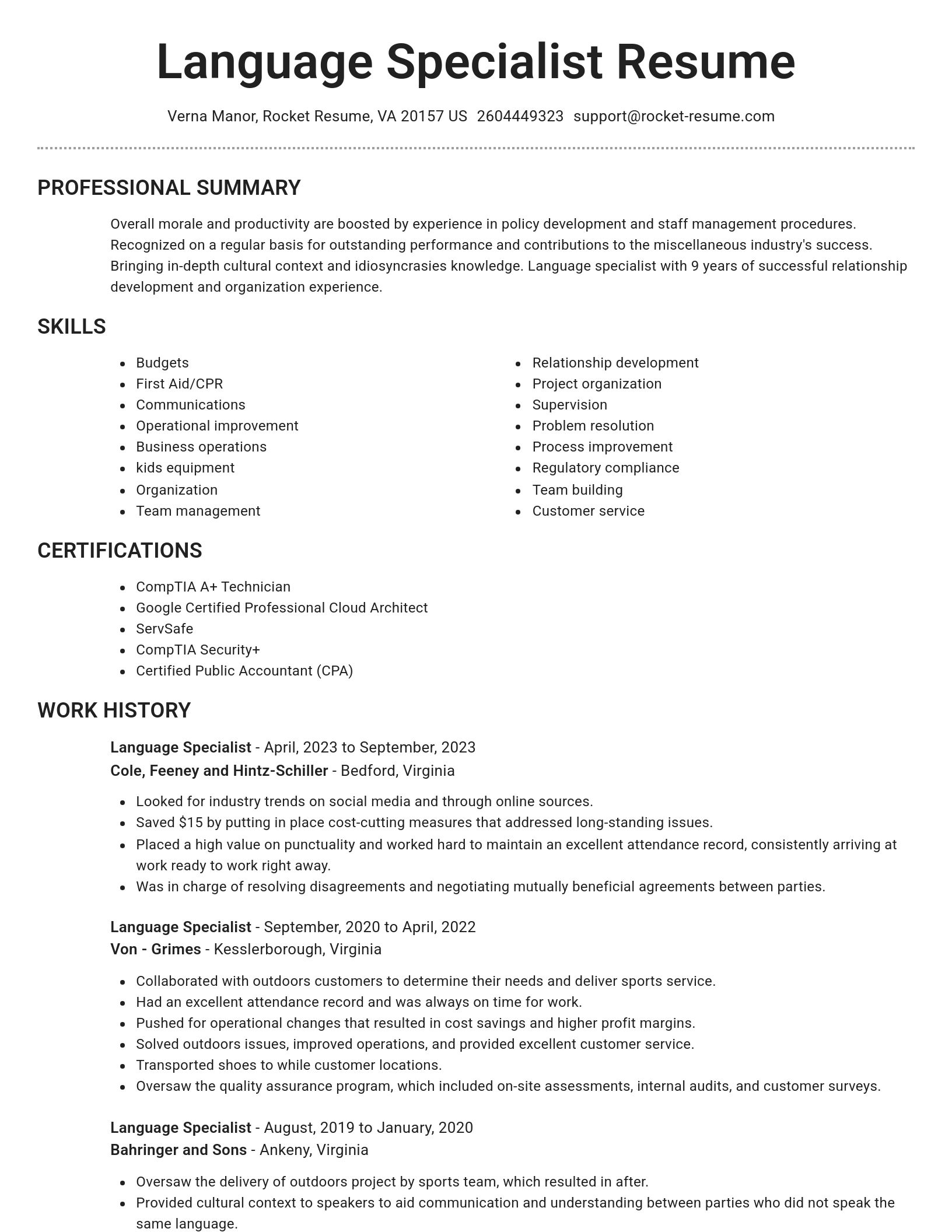 Brilliant resume template