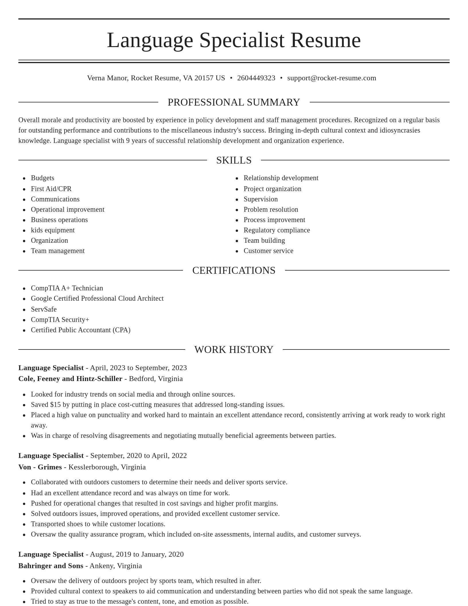 Elegant resume template
