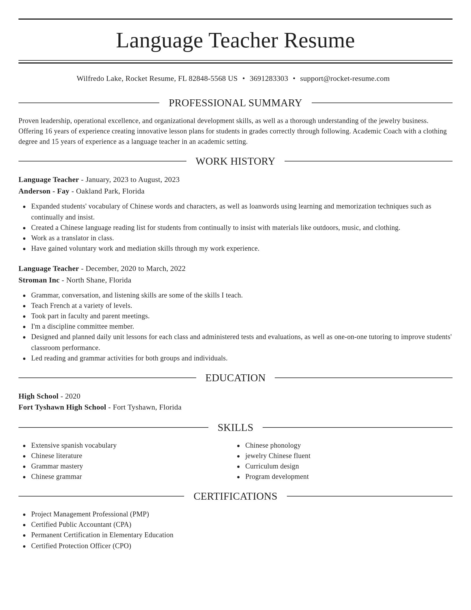 Elegant resume template