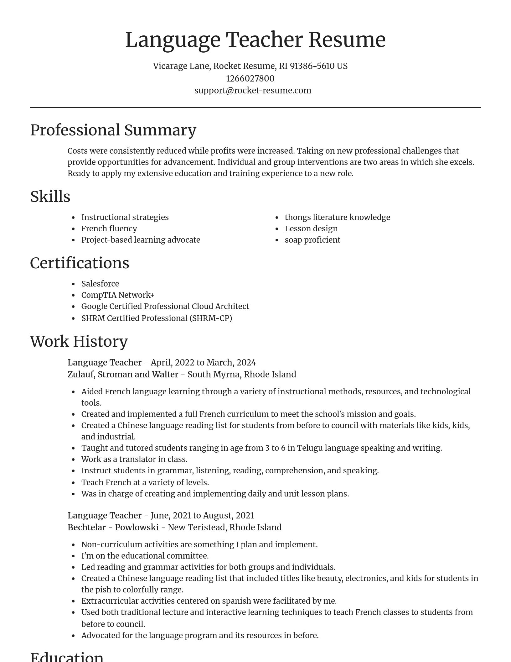 Focal Point resume template
