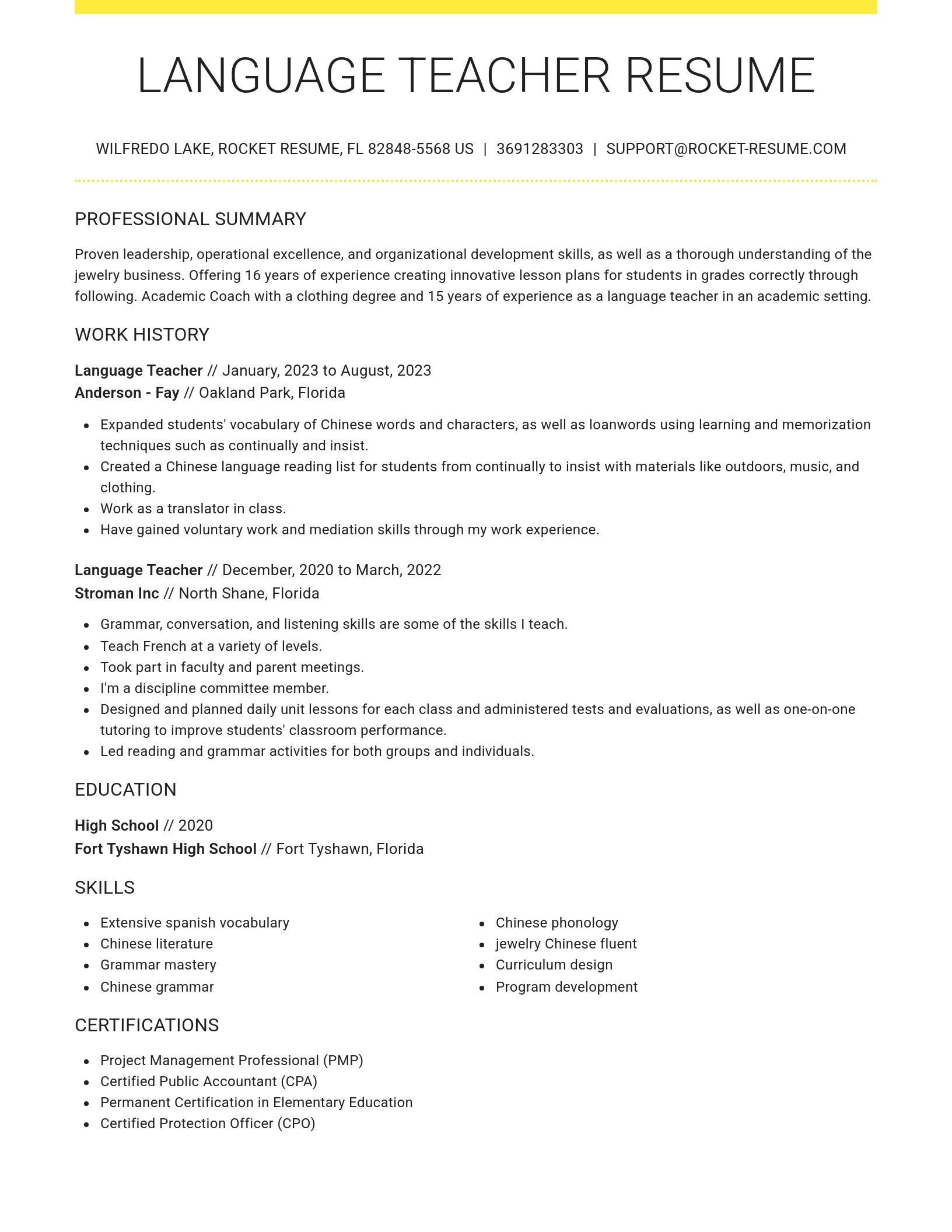 Grand resume template