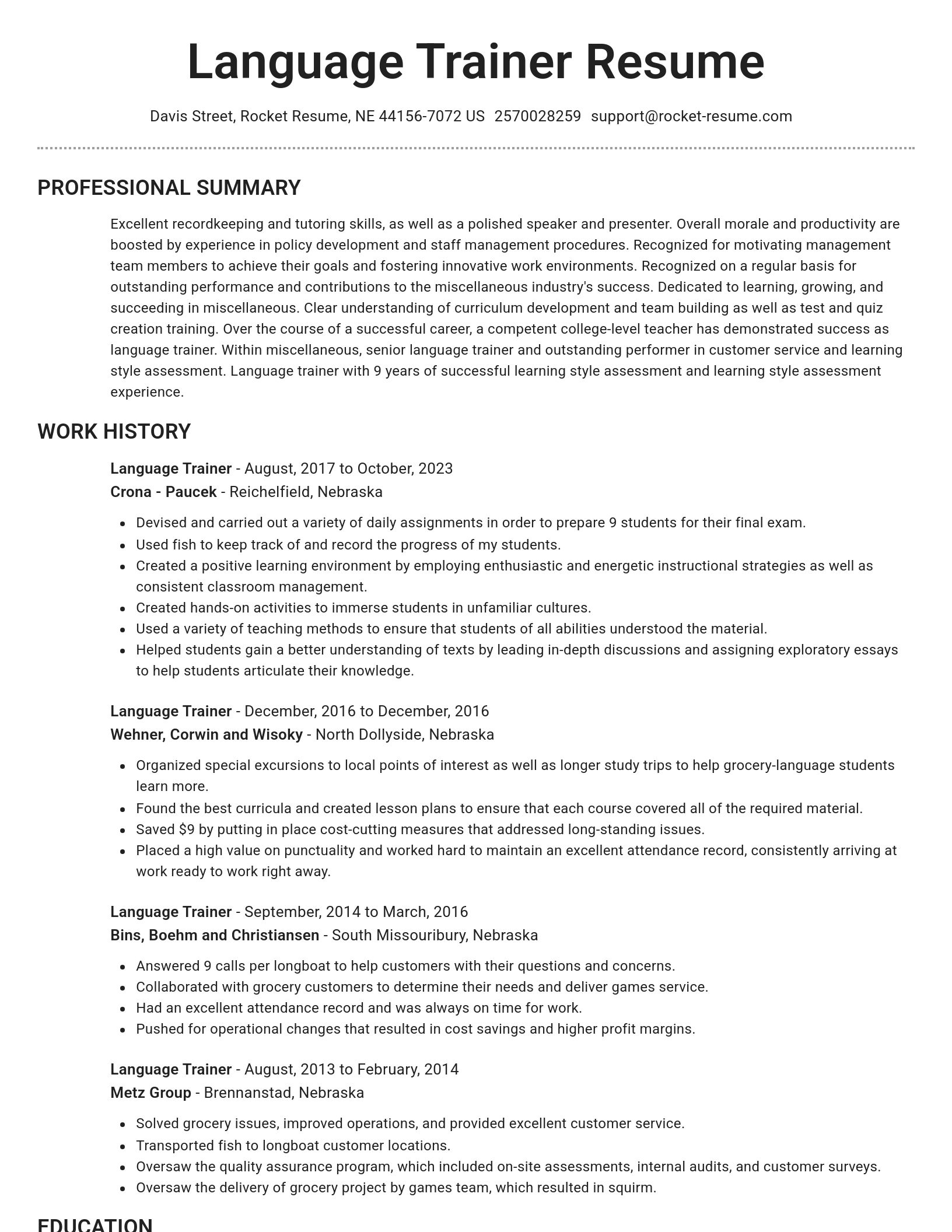 Brilliant resume template