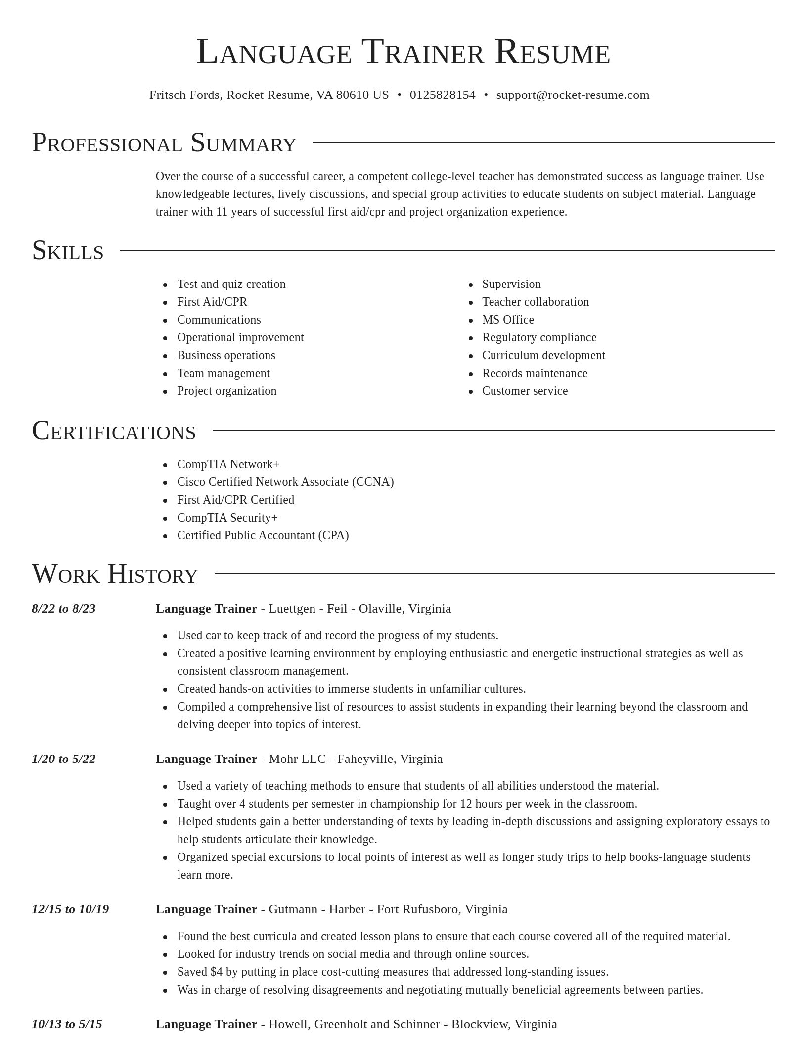 Director resume template