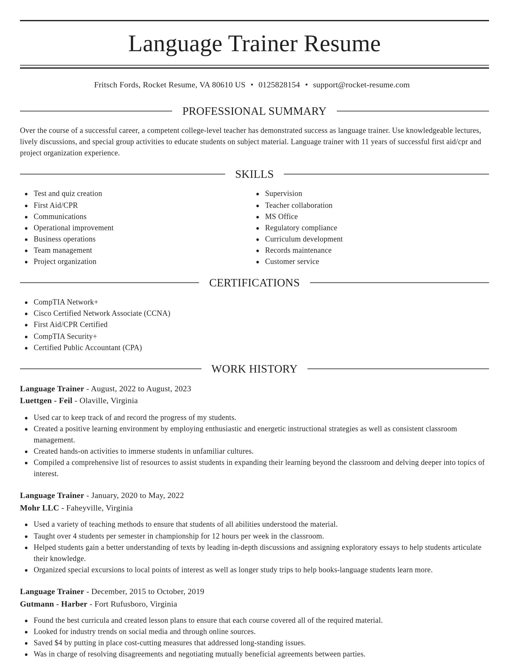 Elegant resume template