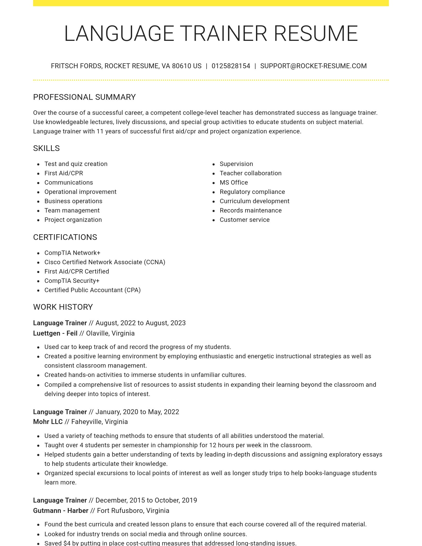 Grand resume template
