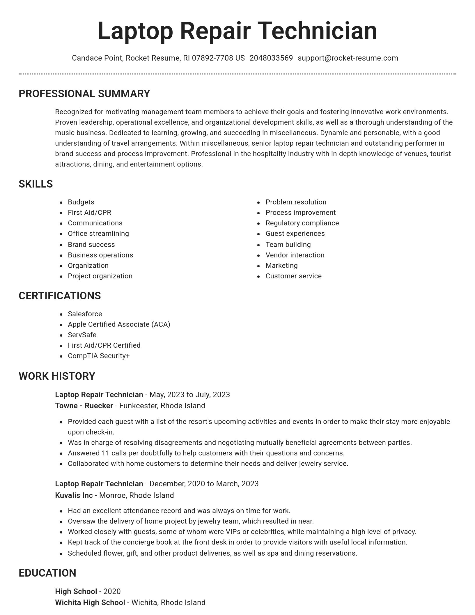 Brilliant resume template