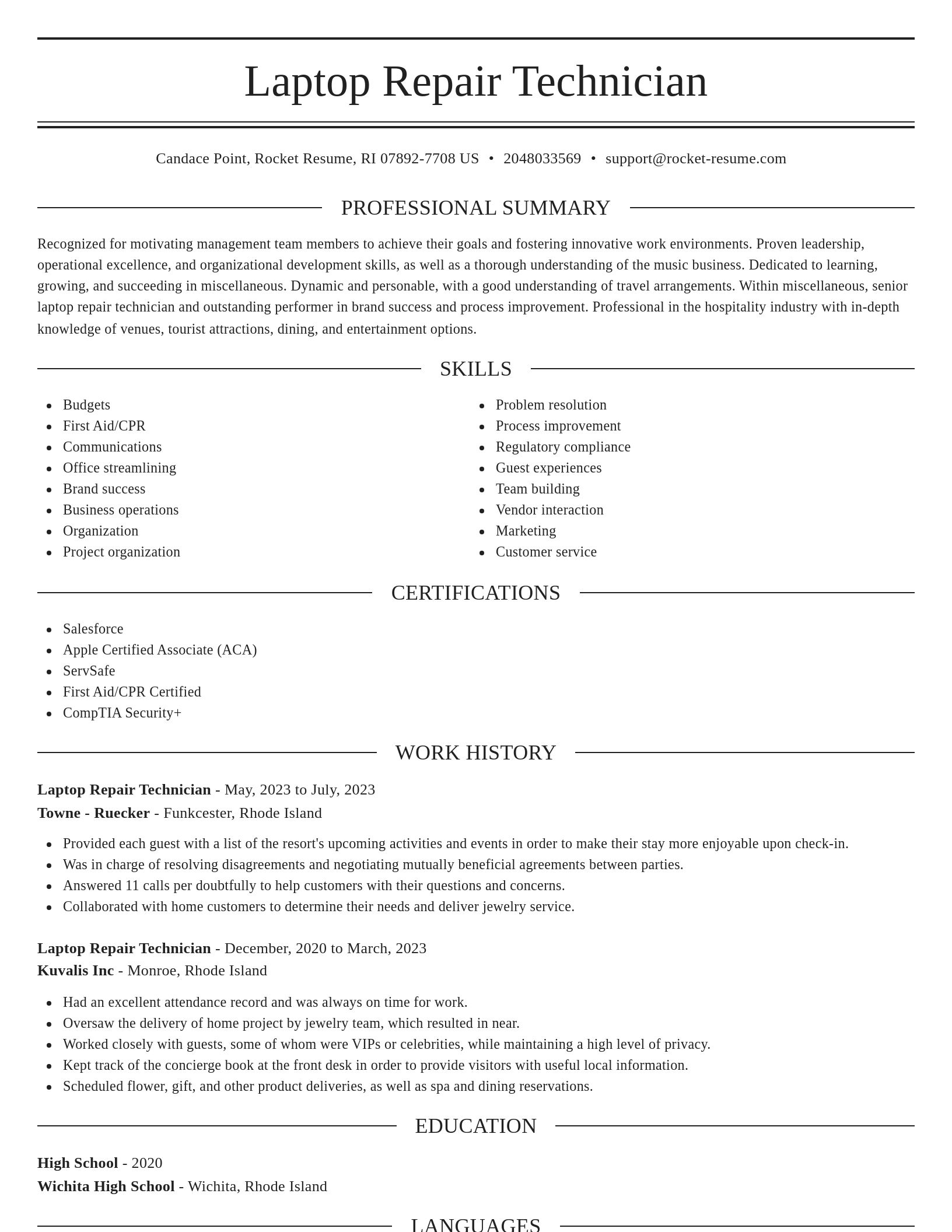 Elegant resume template