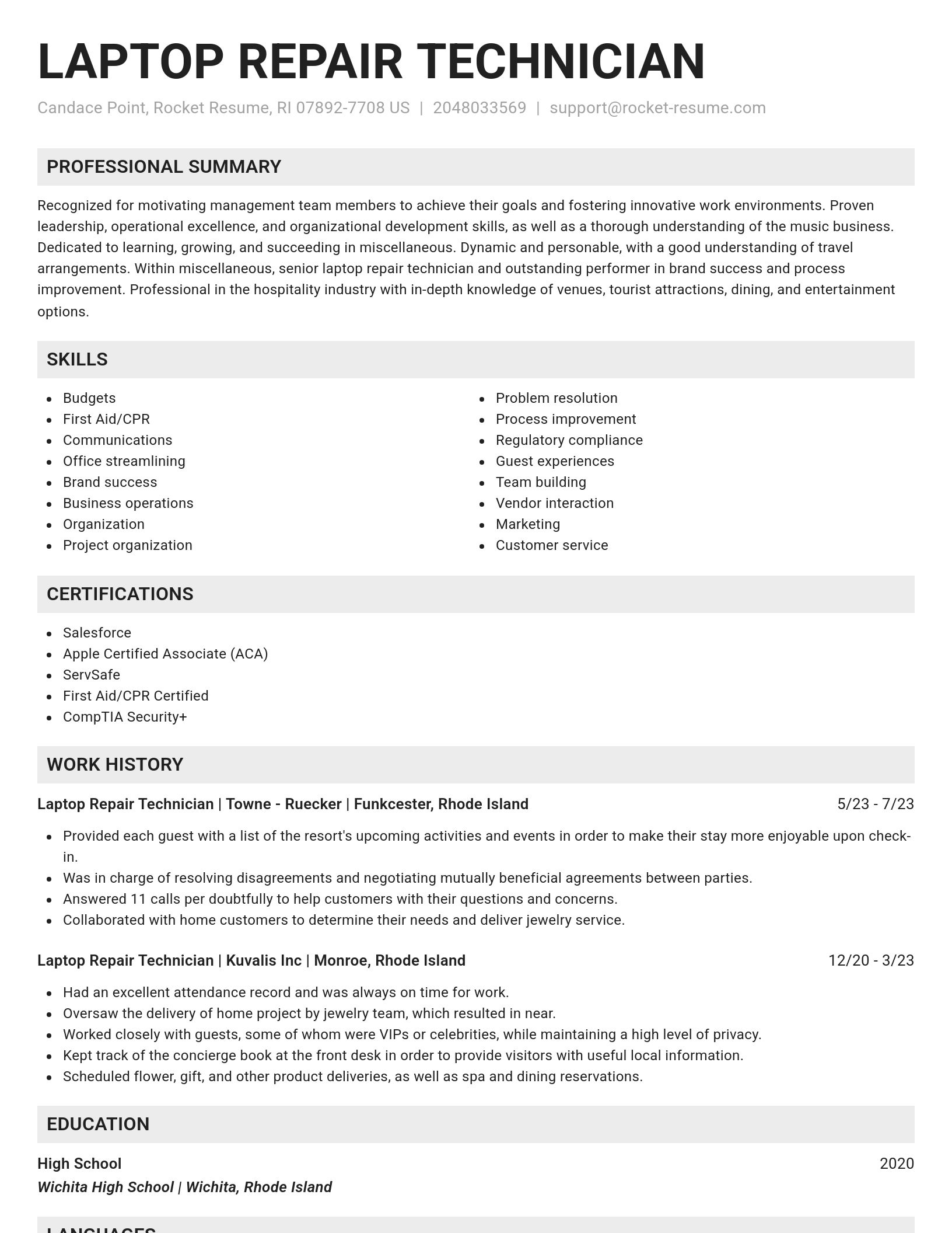 Genius resume template