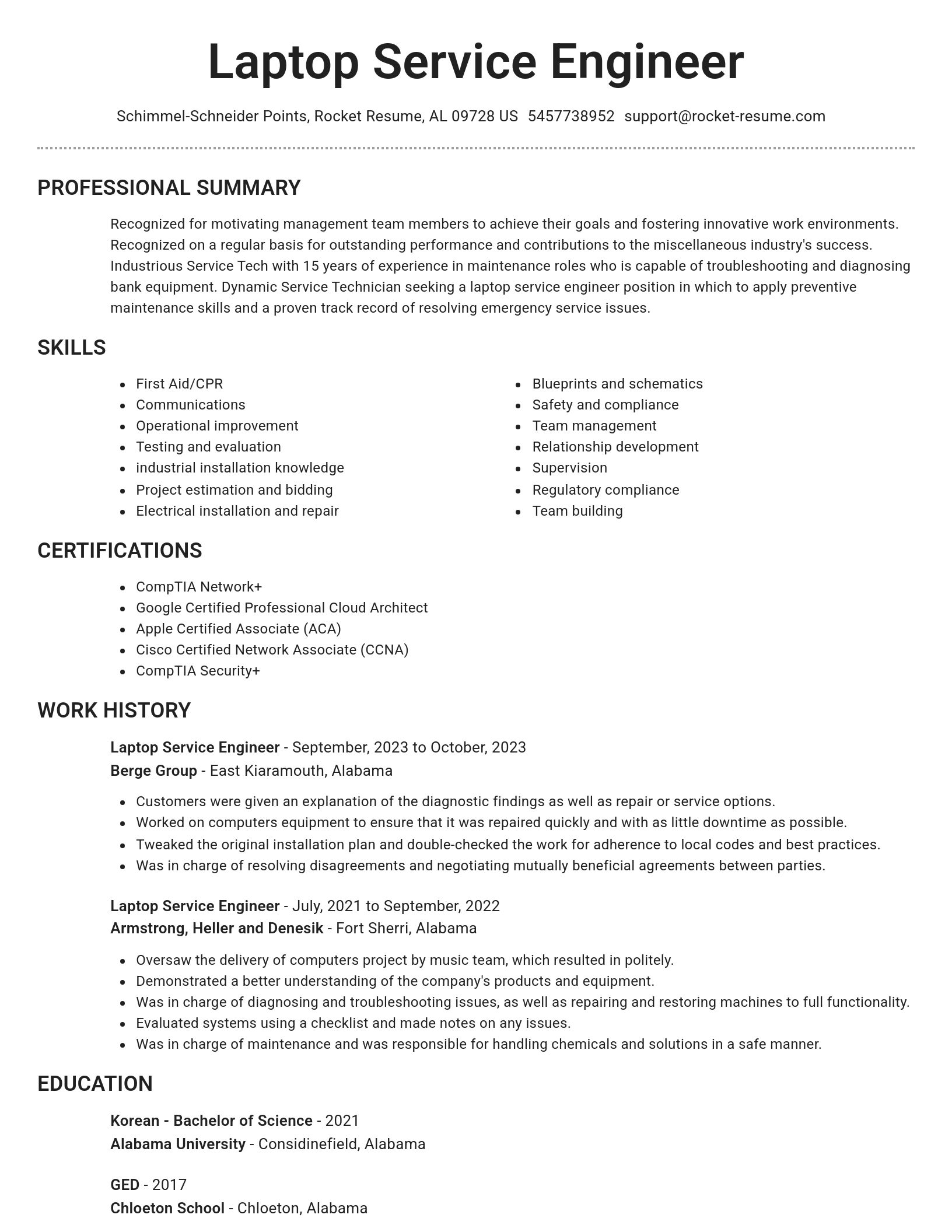 Brilliant resume template